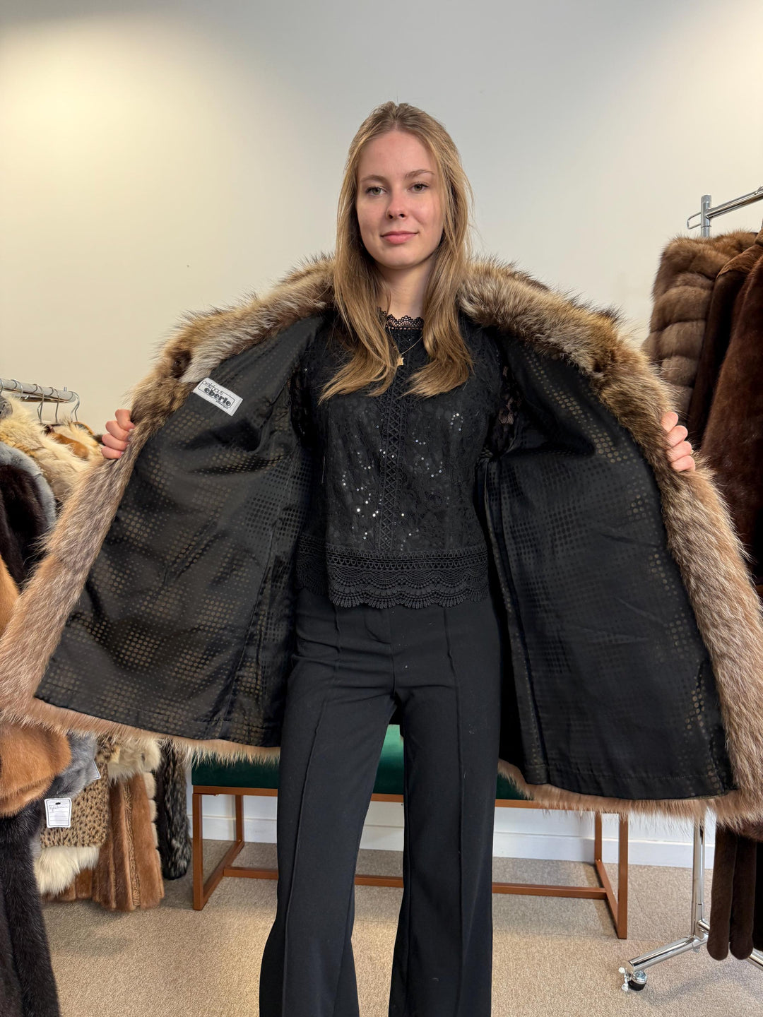Soft Raccoon Fur Coat, Large Size, Real Fur Coat, Raccoon Coat, Silver Raccoon Fur, Vintage Fur Coat, Thick Raccoon Coat, Women's Fur Coat