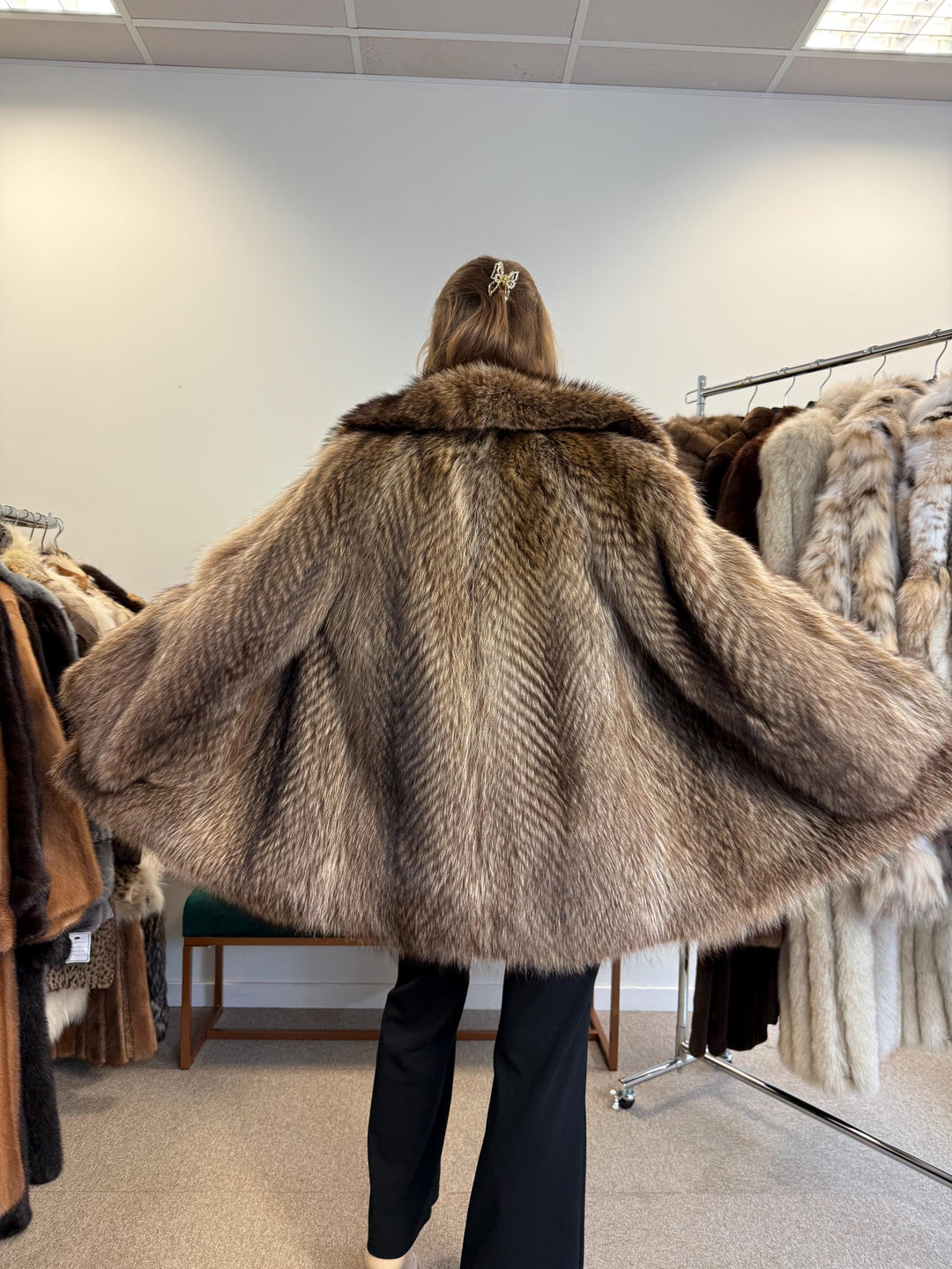Soft Raccoon Fur Coat, Large Size, Real Fur Coat, Raccoon Coat, Silver Raccoon Fur, Vintage Fur Coat, Thick Raccoon Coat, Women's Fur Coat