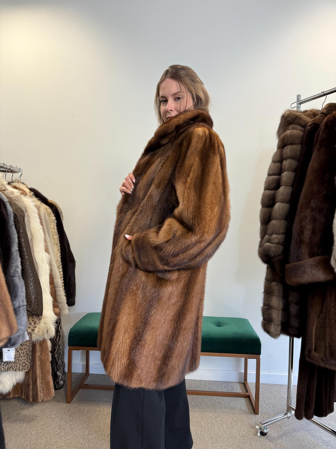 Light Brown Mink Coat, Medium Size, Fur Coat, Real Fur Coat, Women's Fur Coat, Mink Fur Coat, Brown Mink Fur, Real Mink Fur Coat, Thick Mink