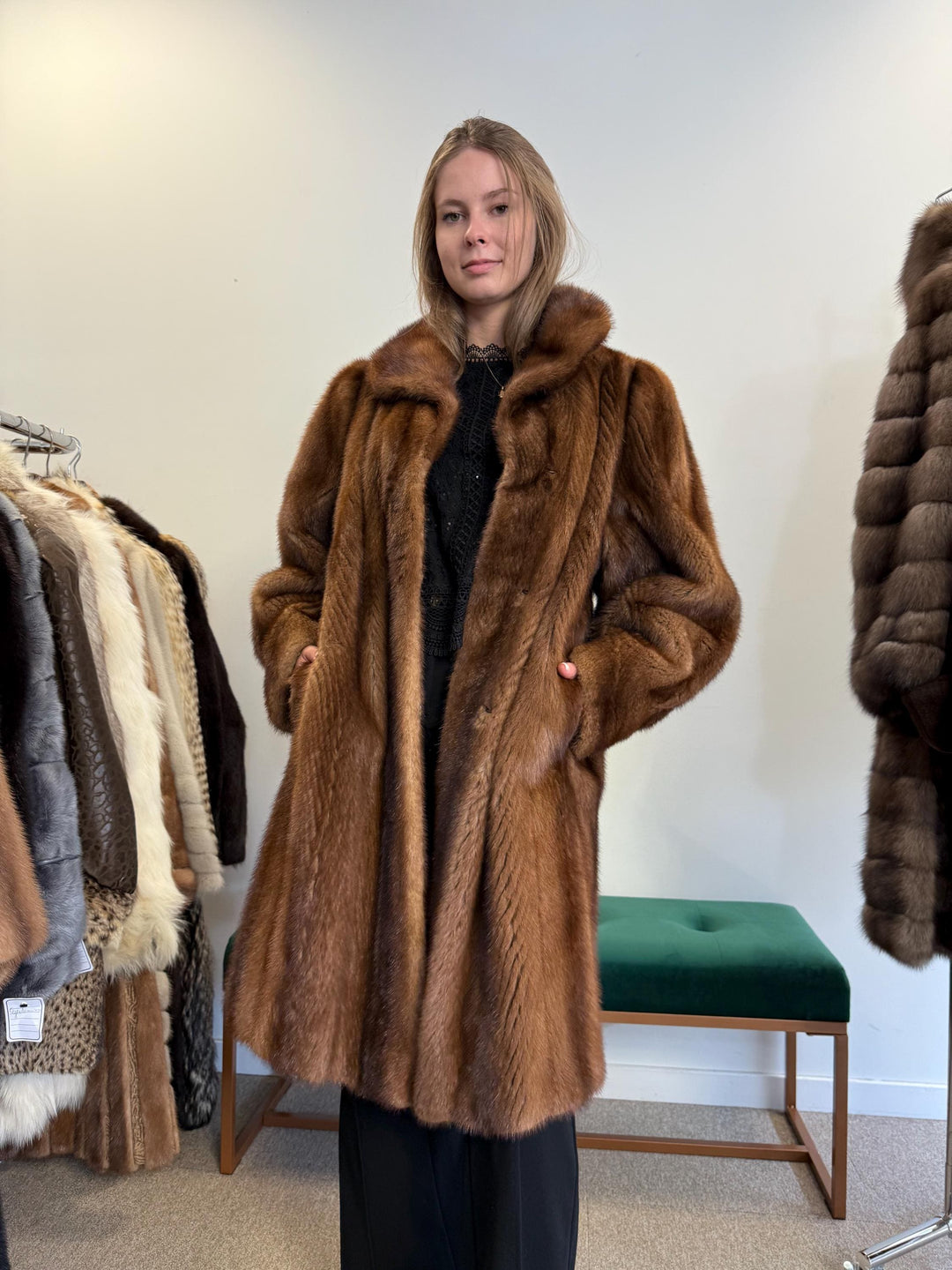 Light Brown Mink Coat, Medium Size, Fur Coat, Real Fur Coat, Women's Fur Coat, Mink Fur Coat, Brown Mink Fur, Real Mink Fur Coat, Thick Mink