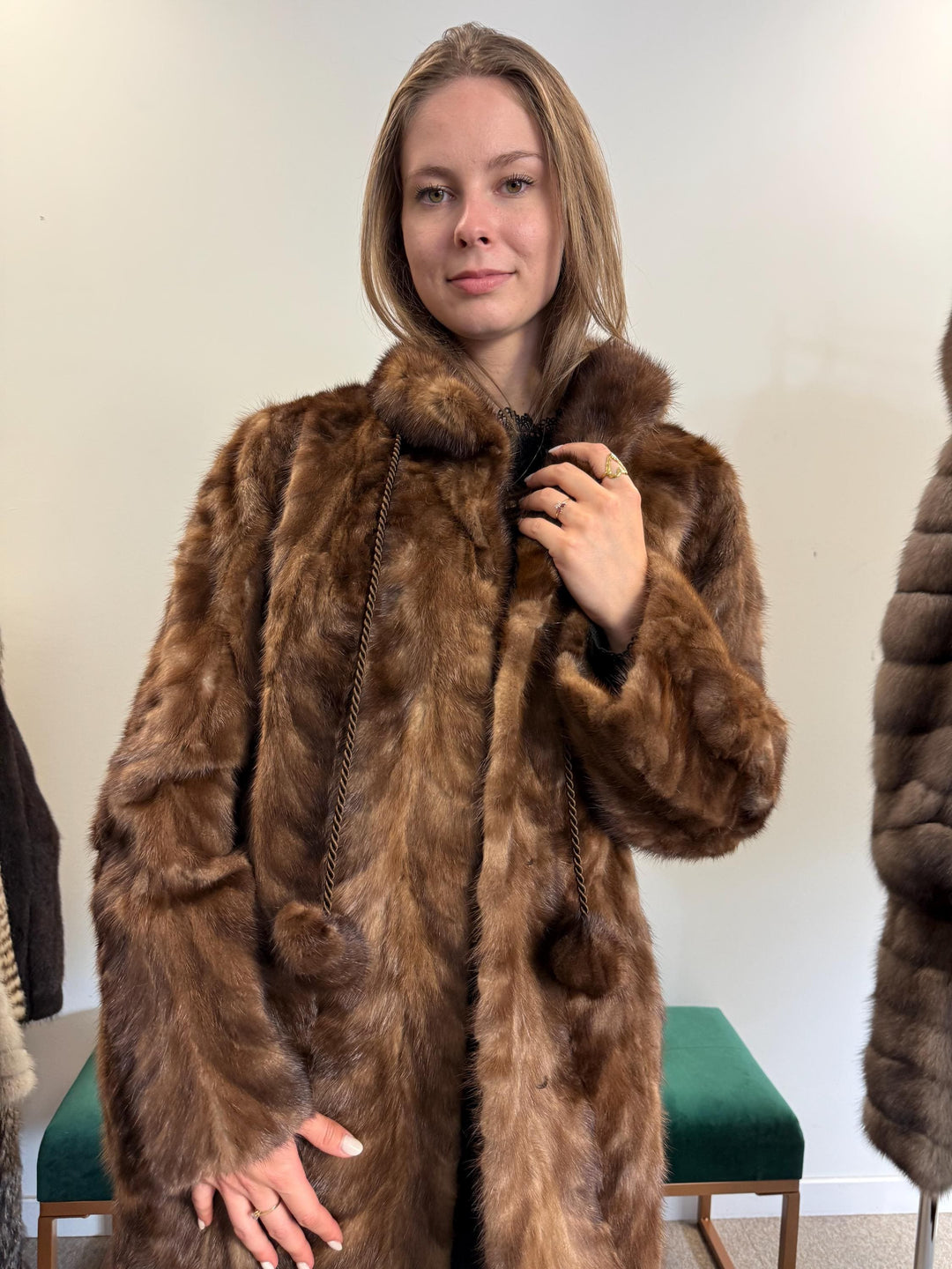 Mink Jacket Light Brown, XL Size, Mink Fur Jacket, Brown Mink Jacket, Women's Fur Coat, Vintage Fur Coat, Real Fur Coat, Pastel Mink, Mink