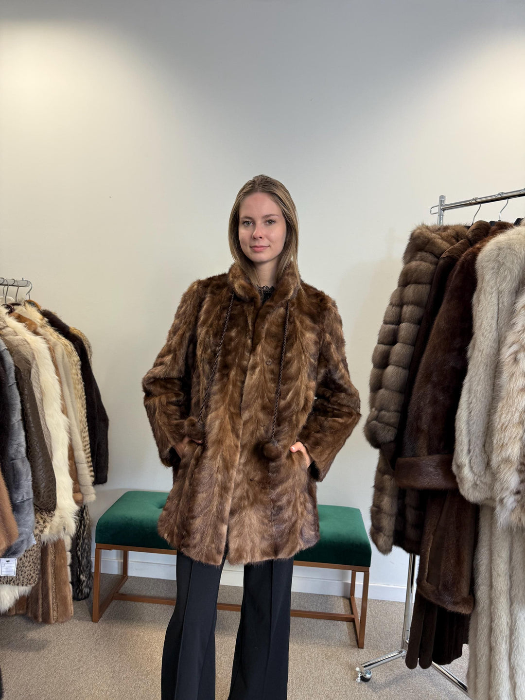 Mink Jacket Light Brown, XL Size, Mink Fur Jacket, Brown Mink Jacket, Women's Fur Coat, Vintage Fur Coat, Real Fur Coat, Pastel Mink, Mink