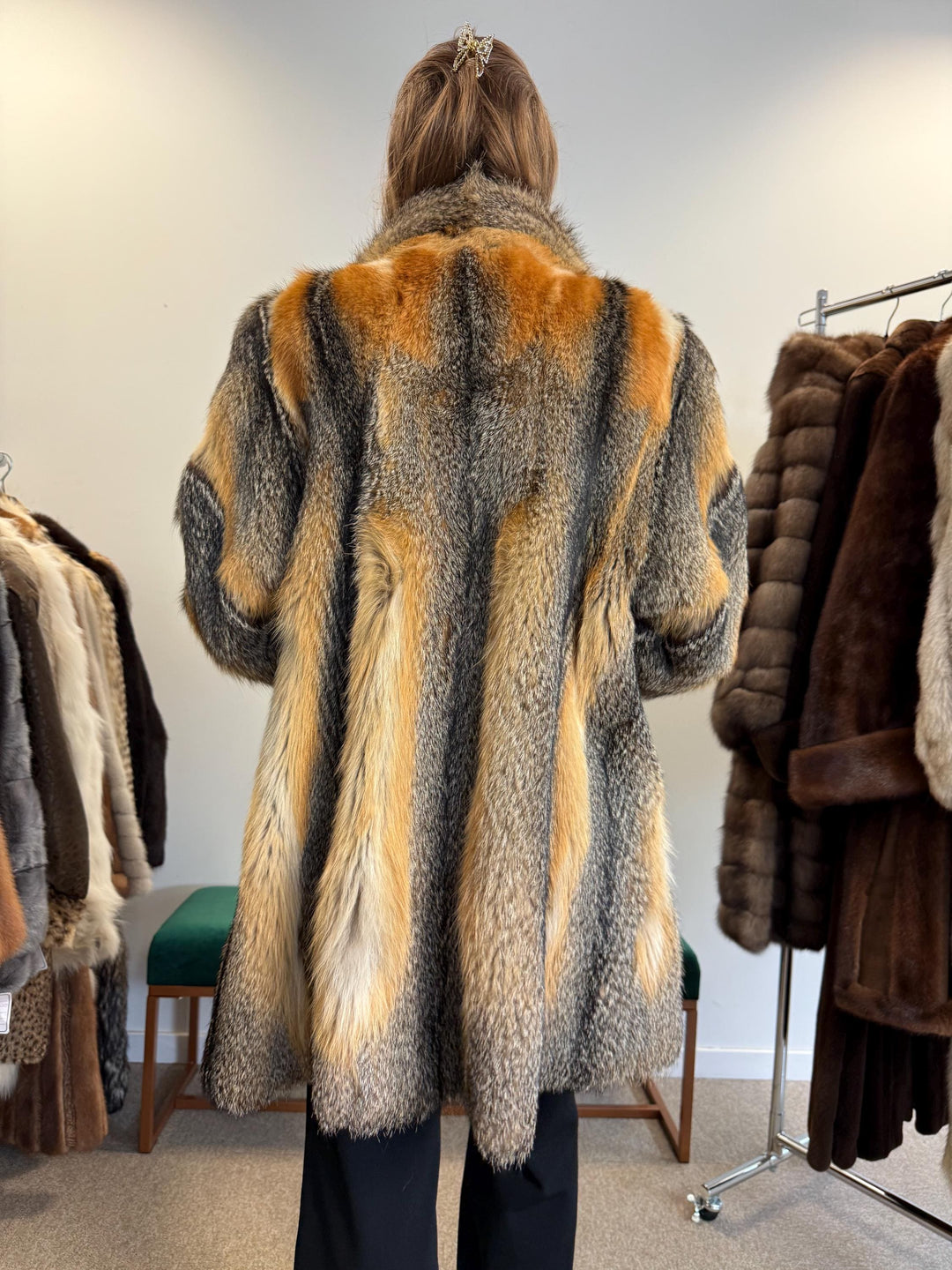 Grey Fox Fur Coat, Large Size, Women's Fur Coat, Real Fox Fur Coat, Vintage Fur Coat, Real Fur Coat, Grey Fox Fur, Nordic Fox, Real Fox Fur