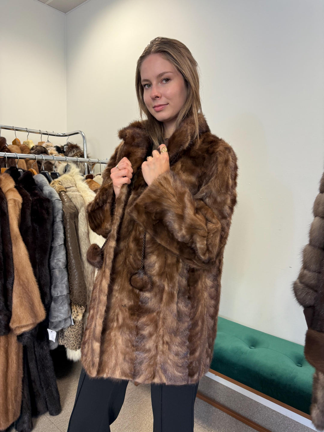 Mink Jacket Light Brown, XL Size, Mink Fur Jacket, Brown Mink Jacket, Women's Fur Coat, Vintage Fur Coat, Real Fur Coat, Pastel Mink, Mink