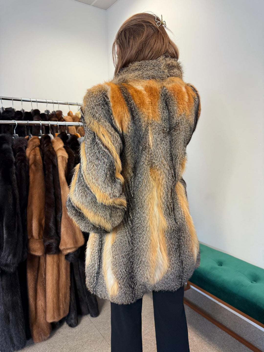 Grey Fox Fur Coat, Large Size, Women's Fur Coat, Real Fox Fur Coat, Vintage Fur Coat, Real Fur Coat, Grey Fox Fur, Nordic Fox, Real Fox Fur