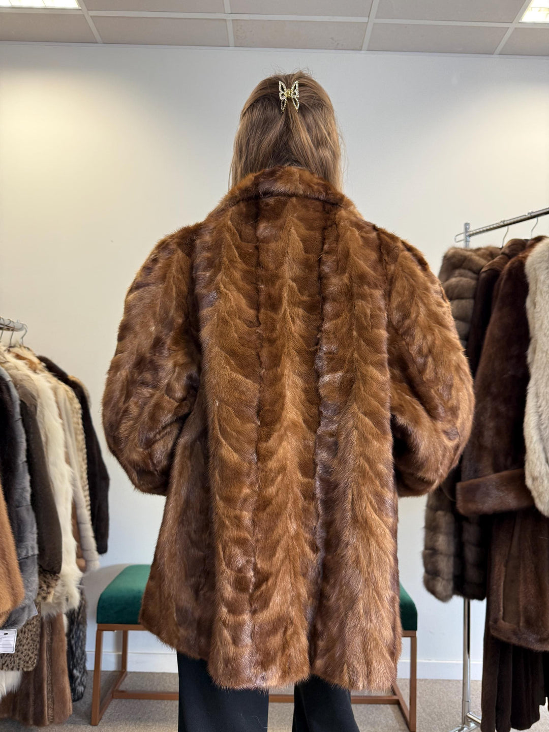 Pastel Brown Mink Jacket, XL Size, Mink Fur Jacket, Brown Mink Jacket, Women's Fur Coat, Vintage Fur Coat, Real Fur Coat, Pastel Mink, Mink