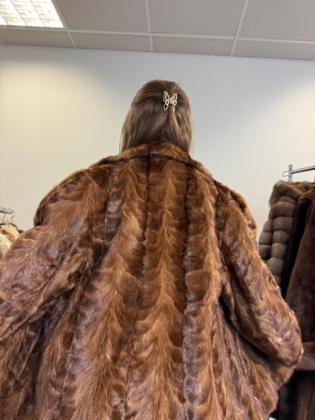 Pastel Brown Mink Jacket, XL Size, Mink Fur Jacket, Brown Mink Jacket, Women's Fur Coat, Vintage Fur Coat, Real Fur Coat, Pastel Mink, Mink
