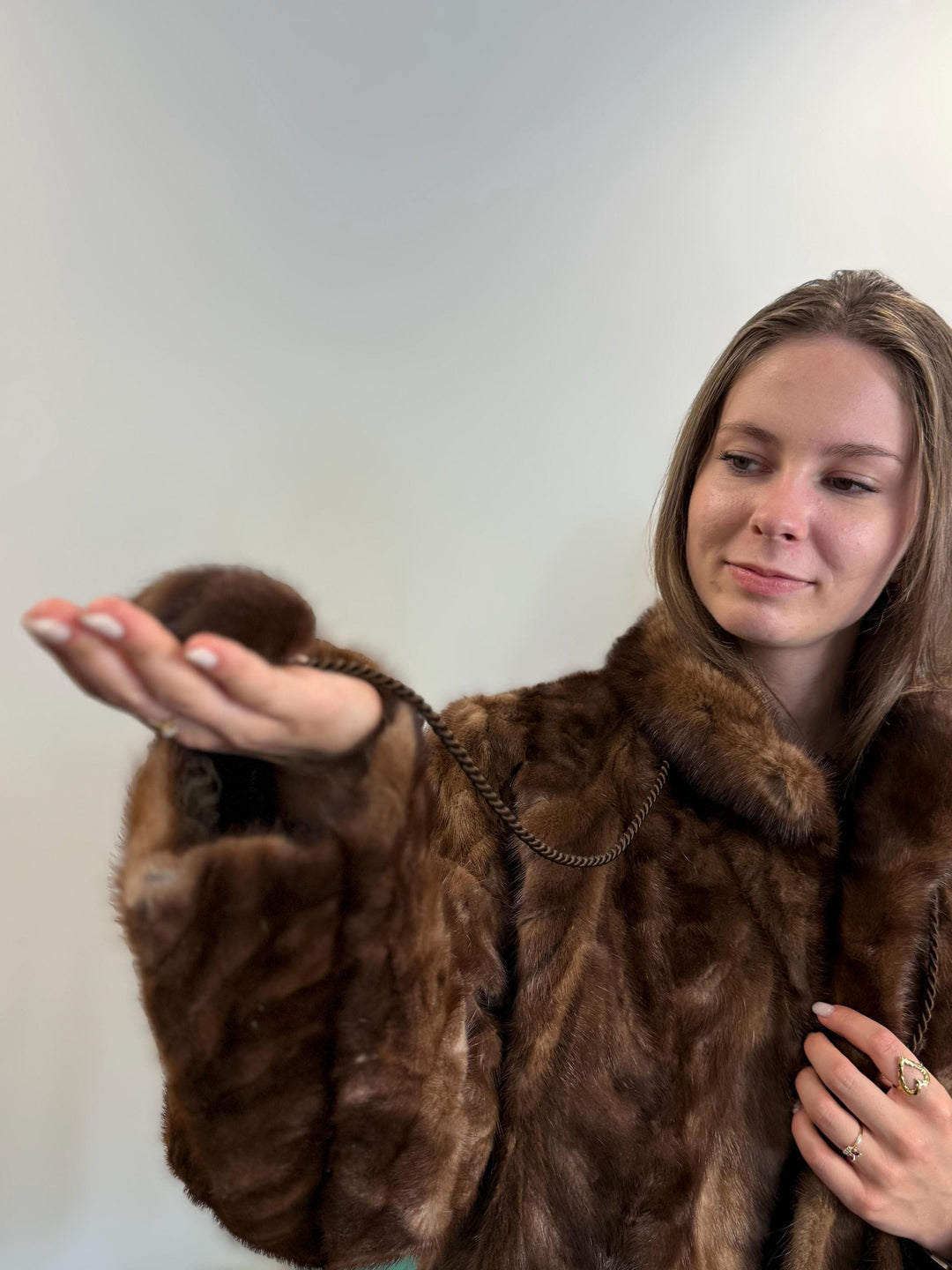 Mink Jacket Light Brown, XL Size, Mink Fur Jacket, Brown Mink Jacket, Women's Fur Coat, Vintage Fur Coat, Real Fur Coat, Pastel Mink, Mink