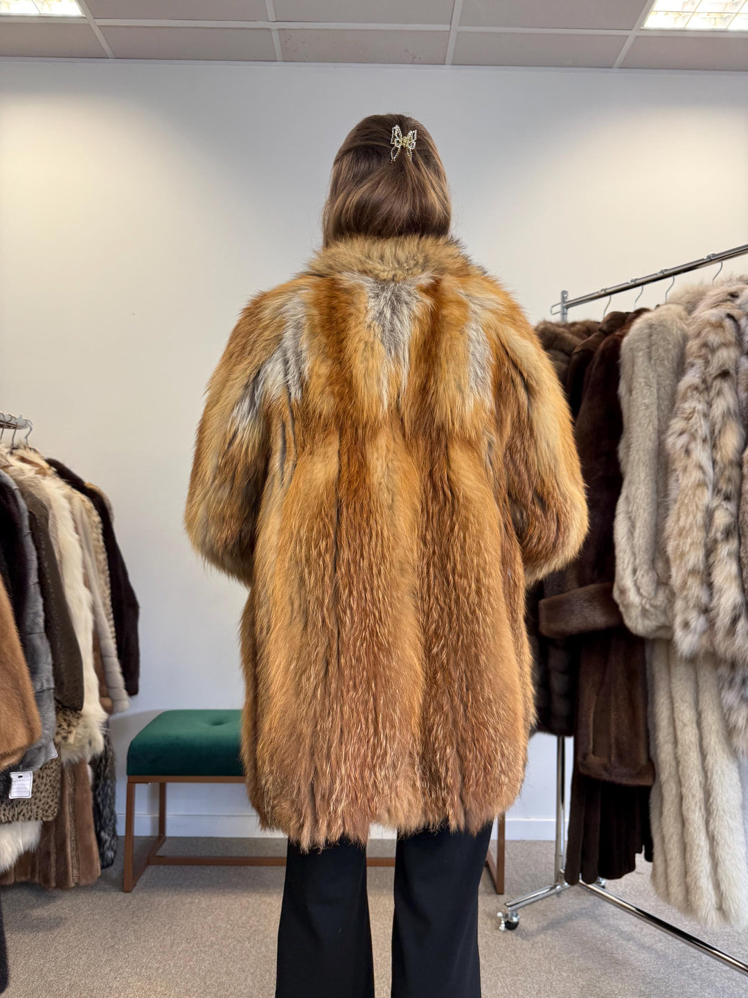 Red Fox Jacket, Medium Size, Red Fox Fur Jacket, Real Fox Fur Coat, Vintage Fur Jacket, Red Fox Coat, Short Fur Jacket, Women's Fur Jacket