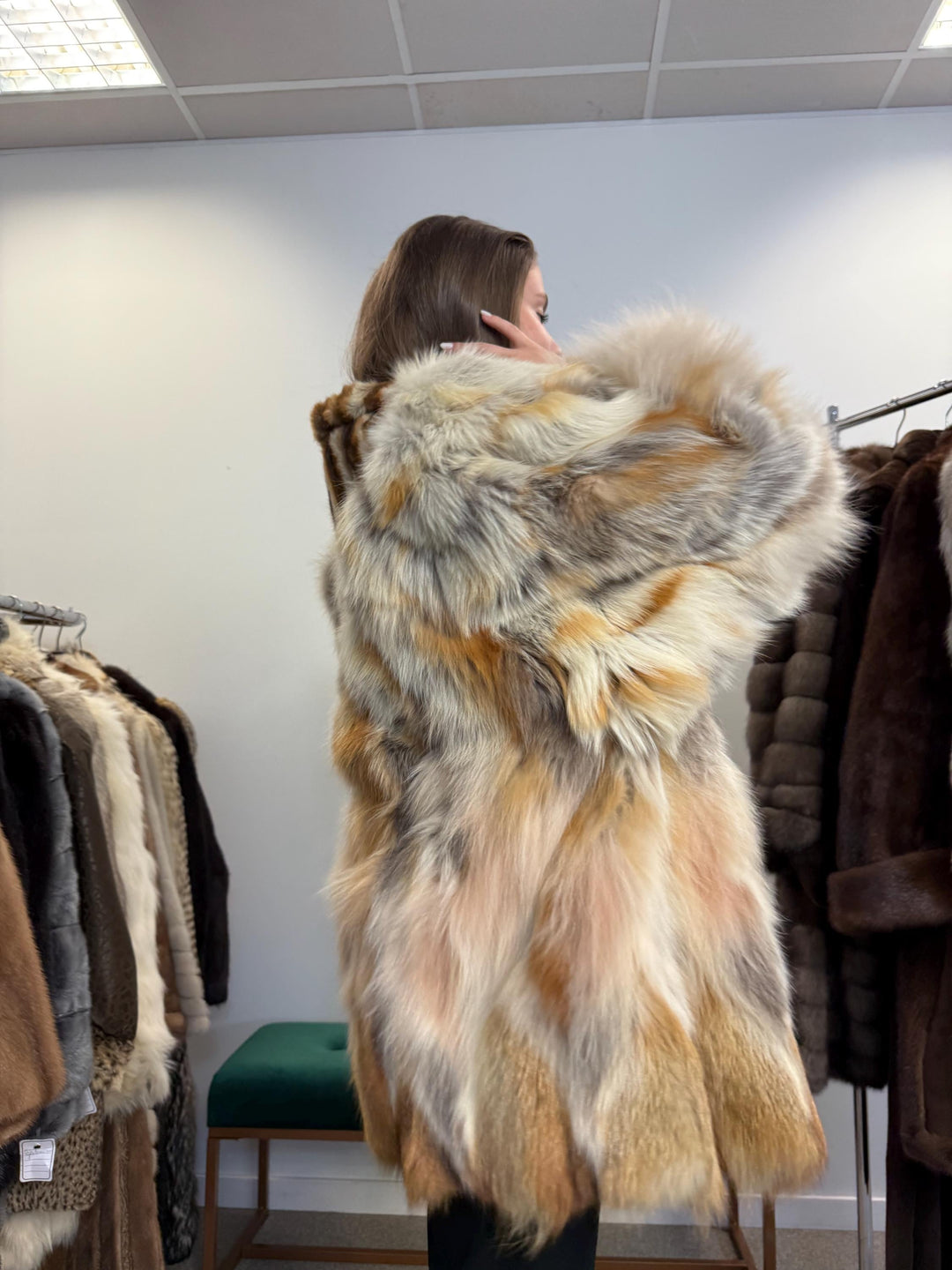 Red Fox Fur Jacket, Large Size, Red Fox Jacket, Fox Fur Jacket, Real Fox Fur Coat, Vintage Fur Coat, Red Fox Coat, Short Fur Coat, Fox Coat