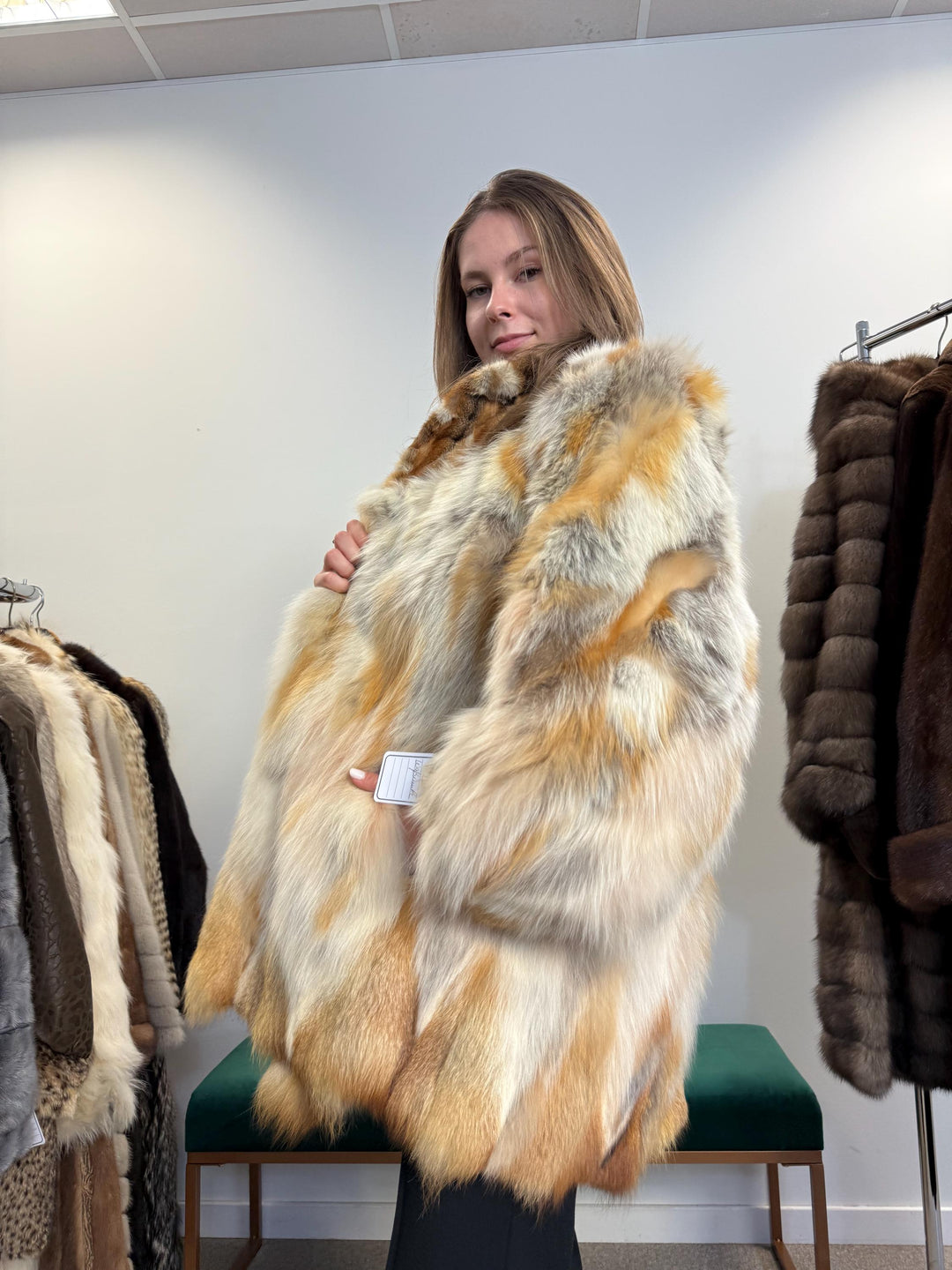 Red Fox Fur Jacket, Large Size, Red Fox Jacket, Fox Fur Jacket, Real Fox Fur Coat, Vintage Fur Coat, Red Fox Coat, Short Fur Coat, Fox Coat