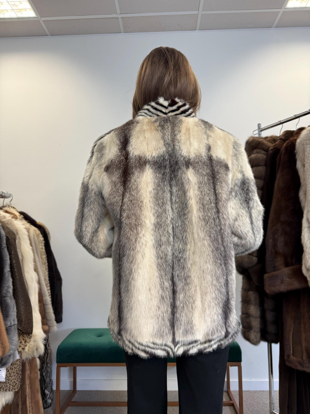 Cross Mink Fur Jacket, Medium Size, White Mink Fur Jacket, Mink Fur Jacket, Real Fur Jacket, Real Mink Fur, Mink Fur Coat, Vintage Fur Coat