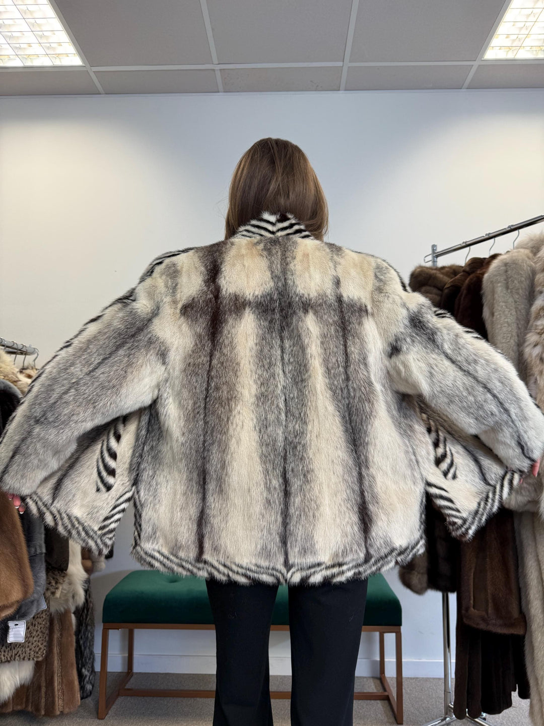 Cross Mink Fur Jacket, Medium Size, White Mink Fur Jacket, Mink Fur Jacket, Real Fur Jacket, Real Mink Fur, Mink Fur Coat, Vintage Fur Coat