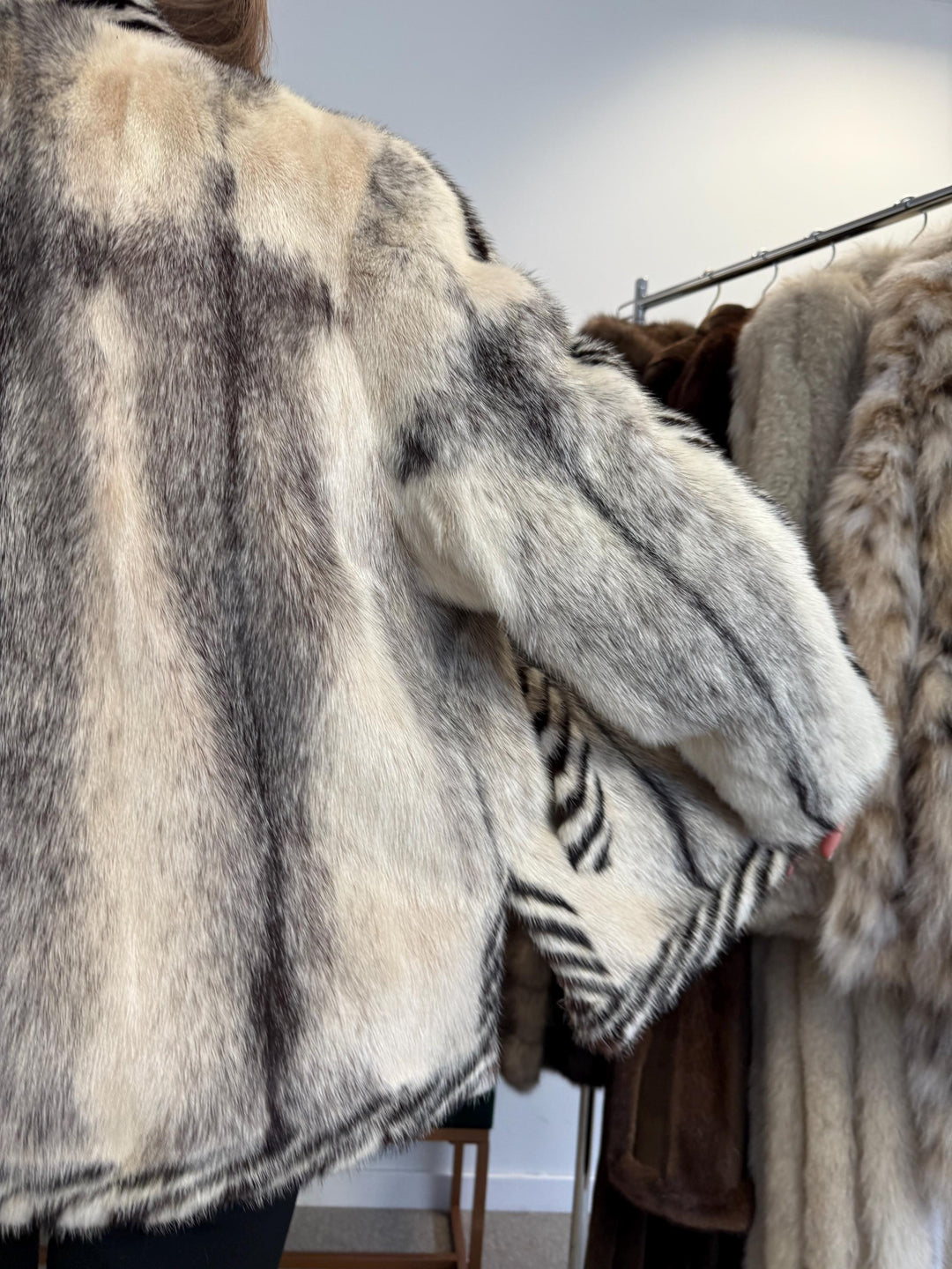 Cross Mink Fur Jacket, Medium Size, White Mink Fur Jacket, Mink Fur Jacket, Real Fur Jacket, Real Mink Fur, Mink Fur Coat, Vintage Fur Coat