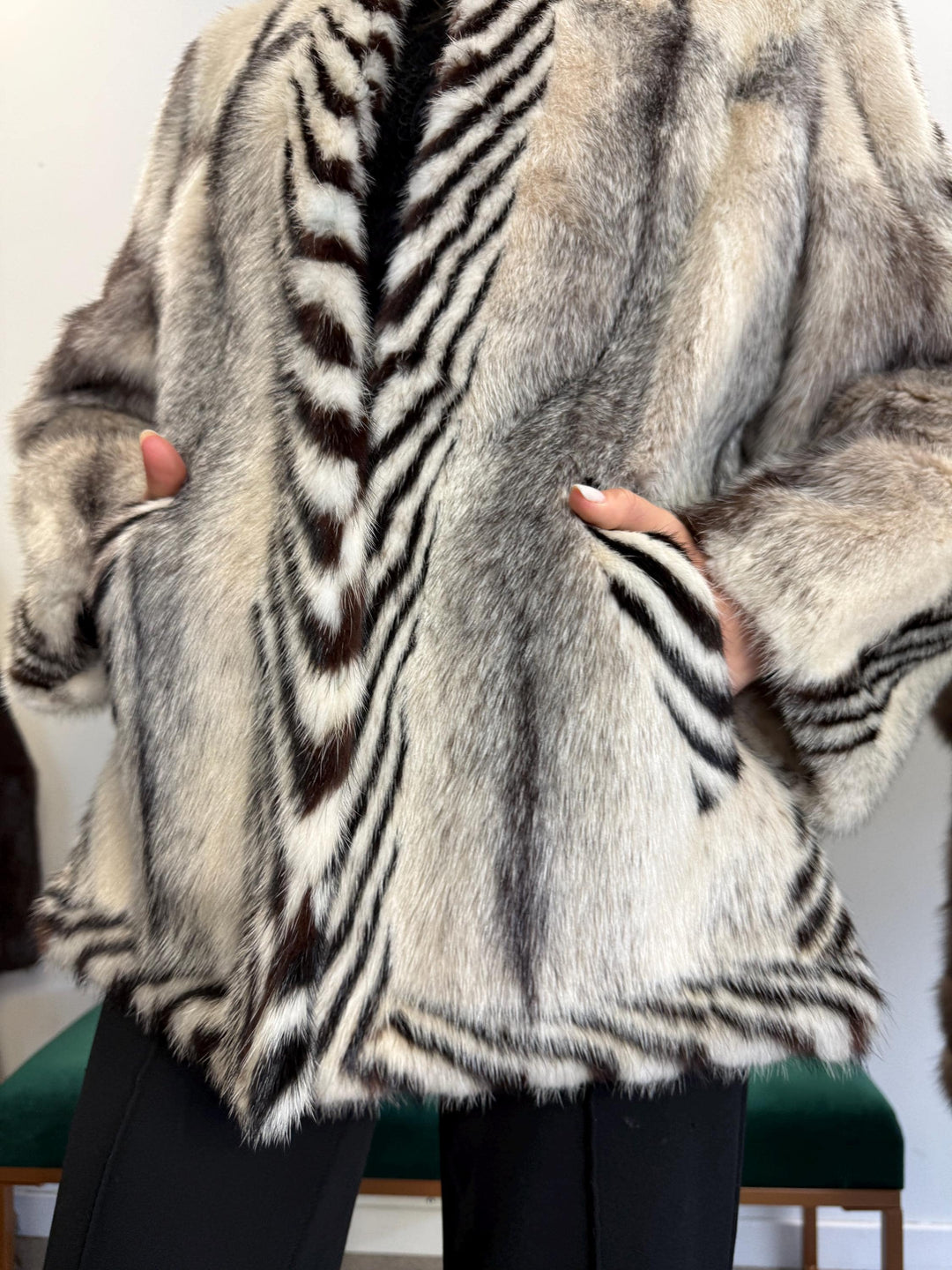 Cross Mink Fur Jacket, Medium Size, White Mink Fur Jacket, Mink Fur Jacket, Real Fur Jacket, Real Mink Fur, Mink Fur Coat, Vintage Fur Coat