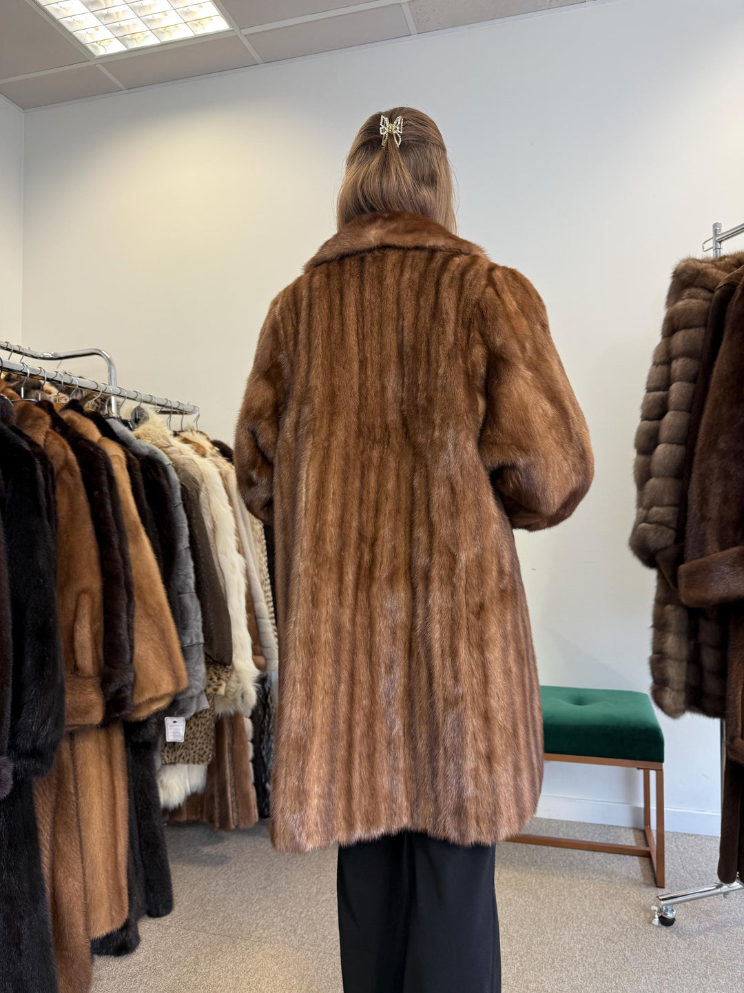 Light Brown Mink Coat, XL Size, Mink Fur Coat, Brown Mink Coat, Womens Fur Coat, Vintage Fur Coat, Real Fur Coat, Pastel Mink Coat, Mink Fur
