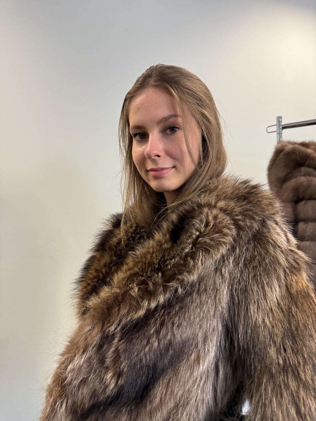 Raccoon Fur Jacket, Small Size, Real Fur Jacket, Raccoon Jacket, Silver Raccoon Coat, Vintage Fur Coat, Soft Fur Jacket, Women's Jacket, Fur