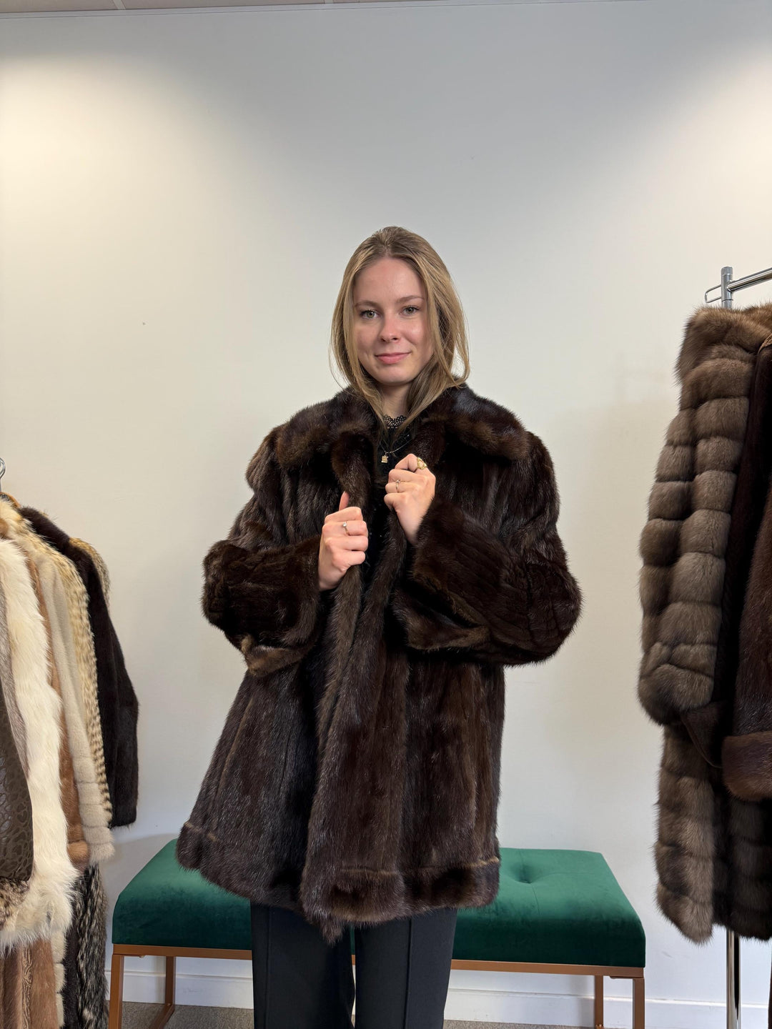 Mink Fur Jacket, L/XL Size, Brown Mink Fur, Real Fur Jacket, Mink Jacket, Vintage Fur Jacket, Soft Thick Mink Jacket, Women's Fur Jacket