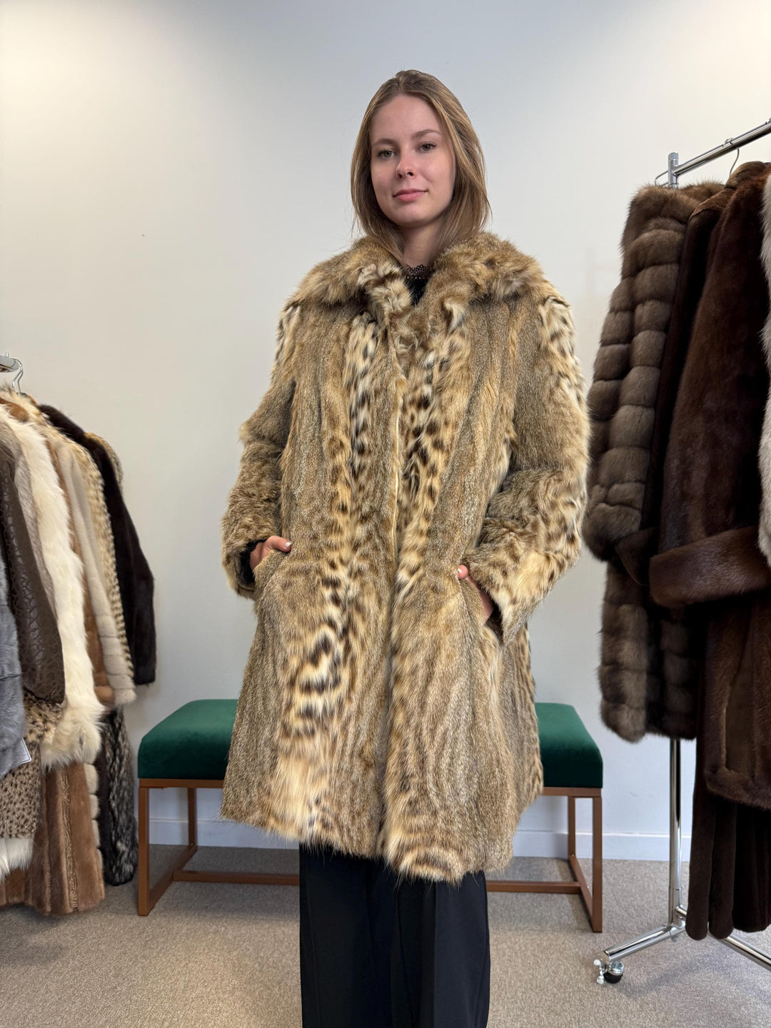 Lynx Fur Coat, XL Size, Vintage Fur Coat, Real Lynx Coat, Lynx Fur, Fur Coat, Real Fur Coat, Lynx Fur Coat, Lynx Coat, Women's Fur Coat