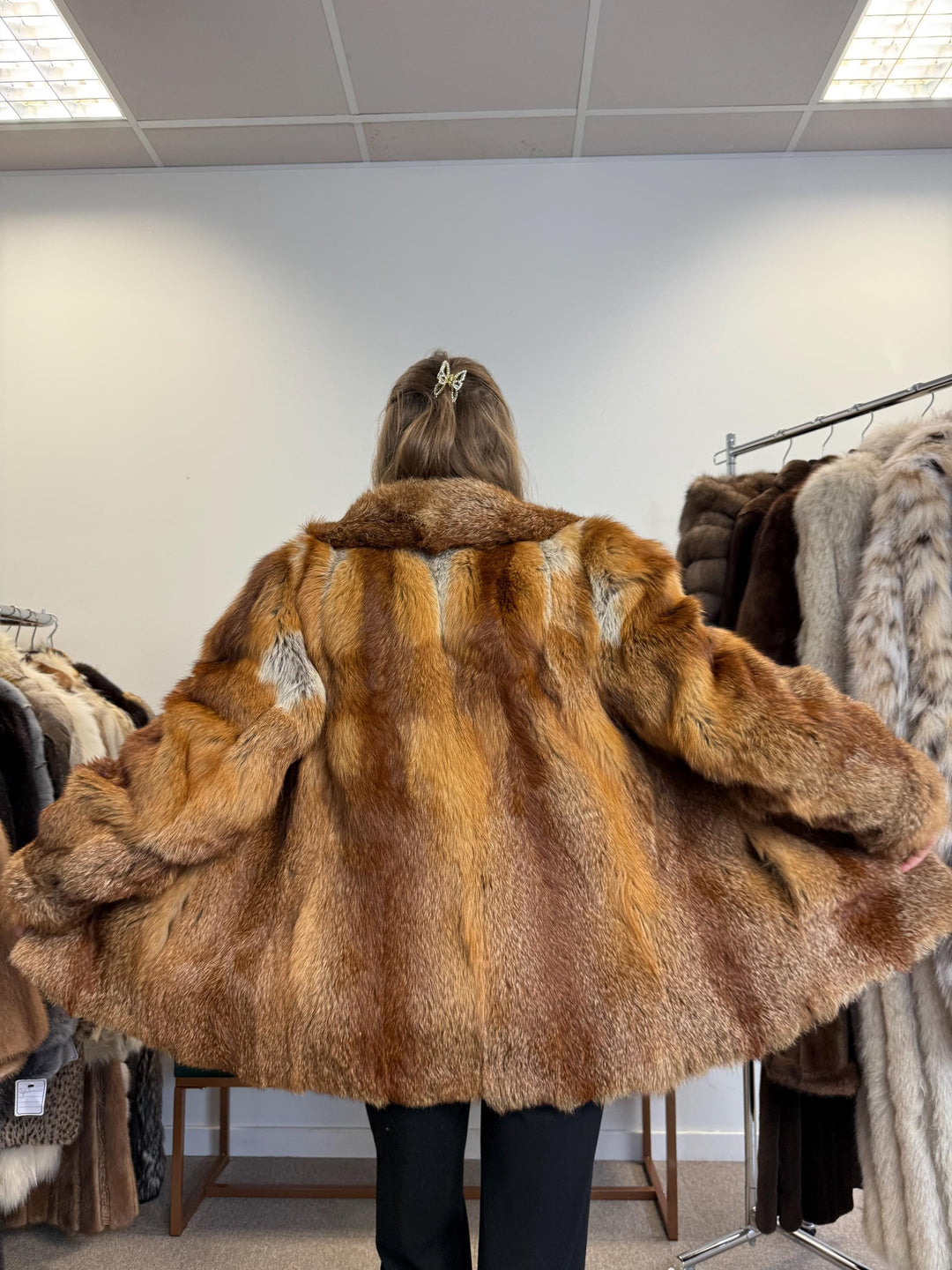Red Fox Jacket, Small Size, Red Fox Fur Jacket, Fox Fur Jacket, Real Fox Fur Jacket, Vintage Fur Jacket, Red Fox Fur, Soft Fox Fur Jacket