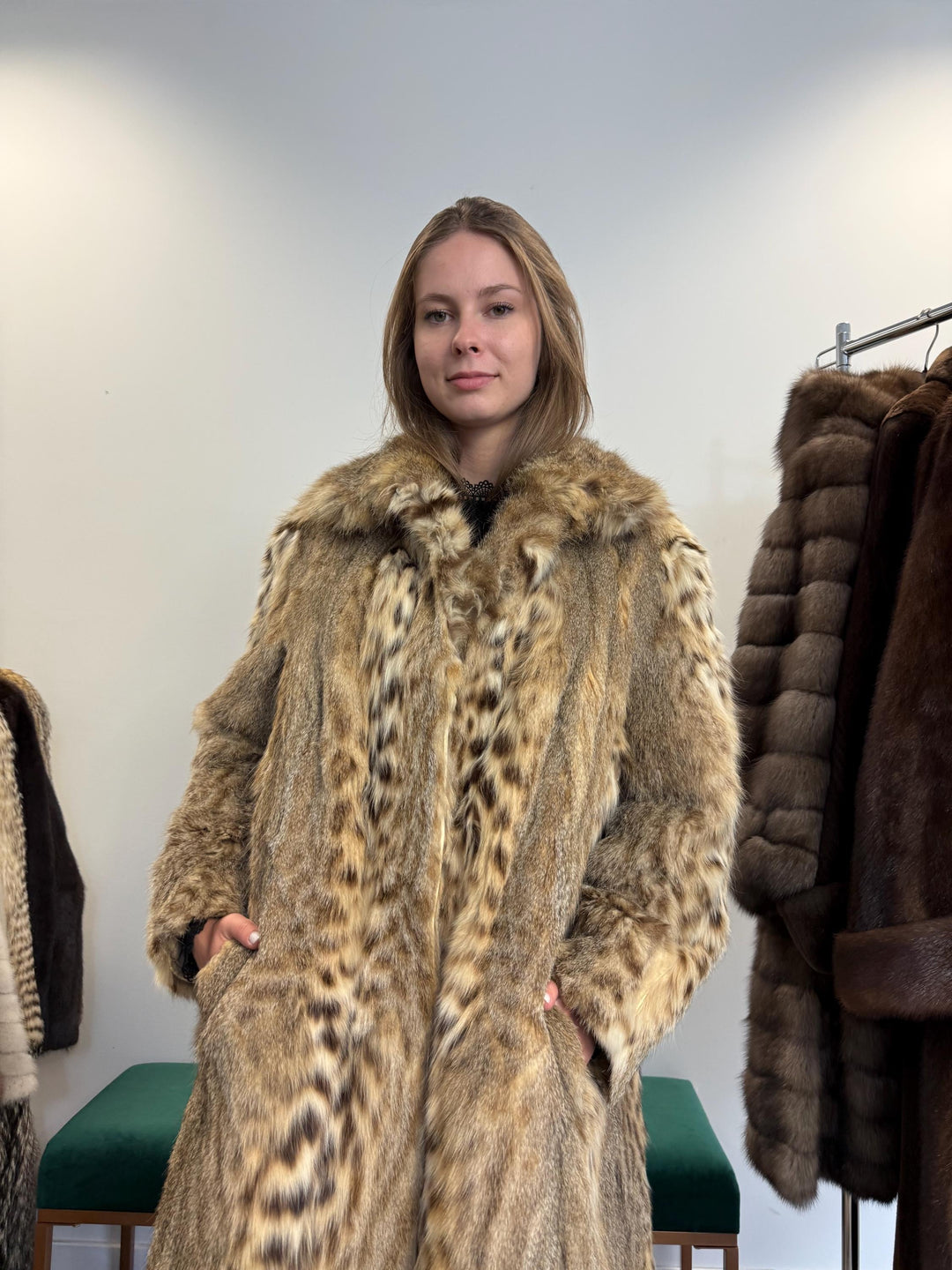 Lynx Fur Coat, XL Size, Vintage Fur Coat, Real Lynx Coat, Lynx Fur, Fur Coat, Real Fur Coat, Lynx Fur Coat, Lynx Coat, Women's Fur Coat