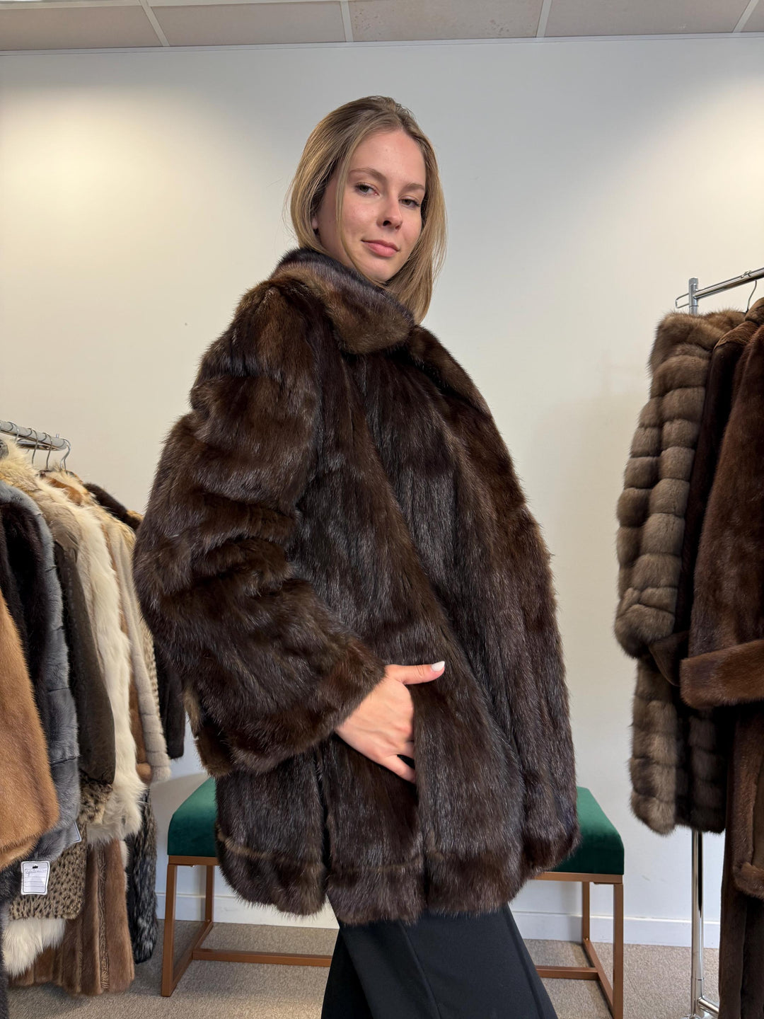 Mink Fur Jacket, L/XL Size, Brown Mink Fur, Real Fur Jacket, Mink Jacket, Vintage Fur Jacket, Soft Thick Mink Jacket, Women's Fur Jacket