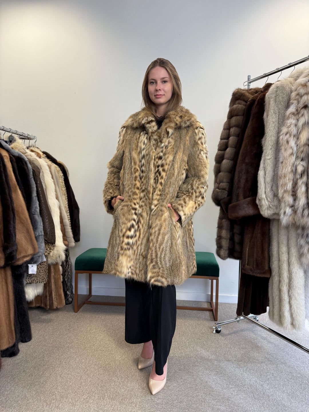 Lynx Fur Coat, XL Size, Vintage Fur Coat, Real Lynx Coat, Lynx Fur, Fur Coat, Real Fur Coat, Lynx Fur Coat, Lynx Coat, Women's Fur Coat