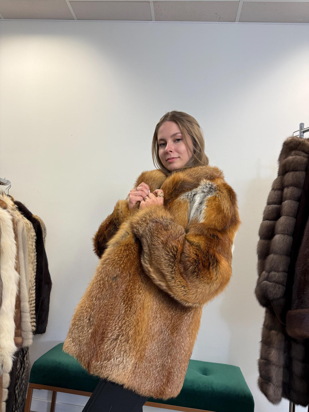 Red Fox Jacket, Small Size, Red Fox Fur Jacket, Fox Fur Jacket, Real Fox Fur Jacket, Vintage Fur Jacket, Red Fox Fur, Soft Fox Fur Jacket