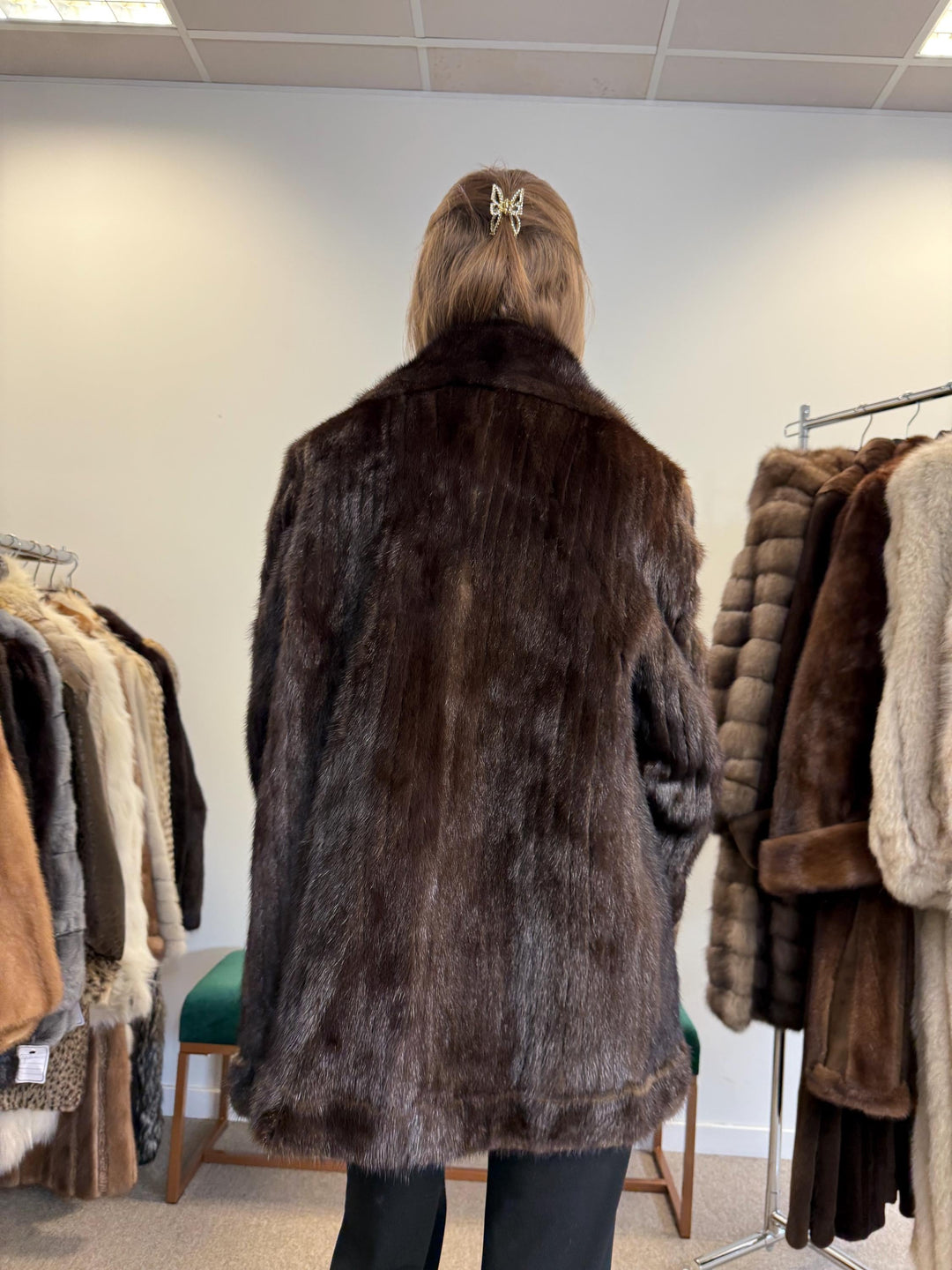 Mink Fur Jacket, L/XL Size, Brown Mink Fur, Real Fur Jacket, Mink Jacket, Vintage Fur Jacket, Soft Thick Mink Jacket, Women's Fur Jacket
