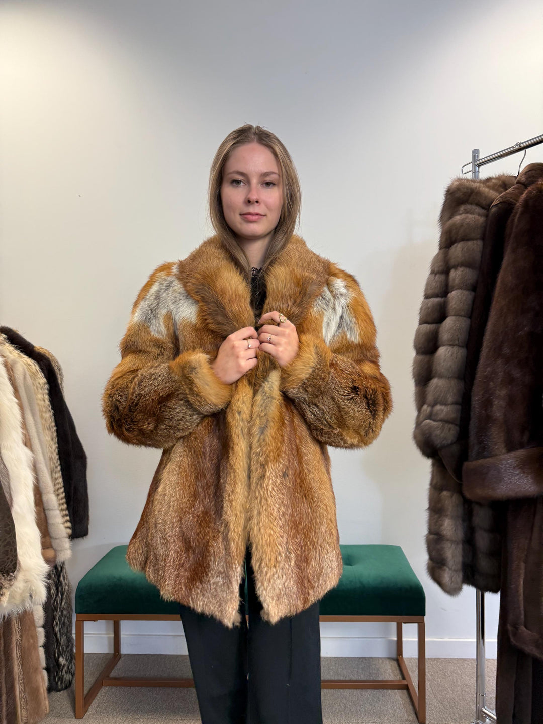 Red Fox Jacket, Small Size, Red Fox Fur Jacket, Fox Fur Jacket, Real Fox Fur Jacket, Vintage Fur Jacket, Red Fox Fur, Soft Fox Fur Jacket
