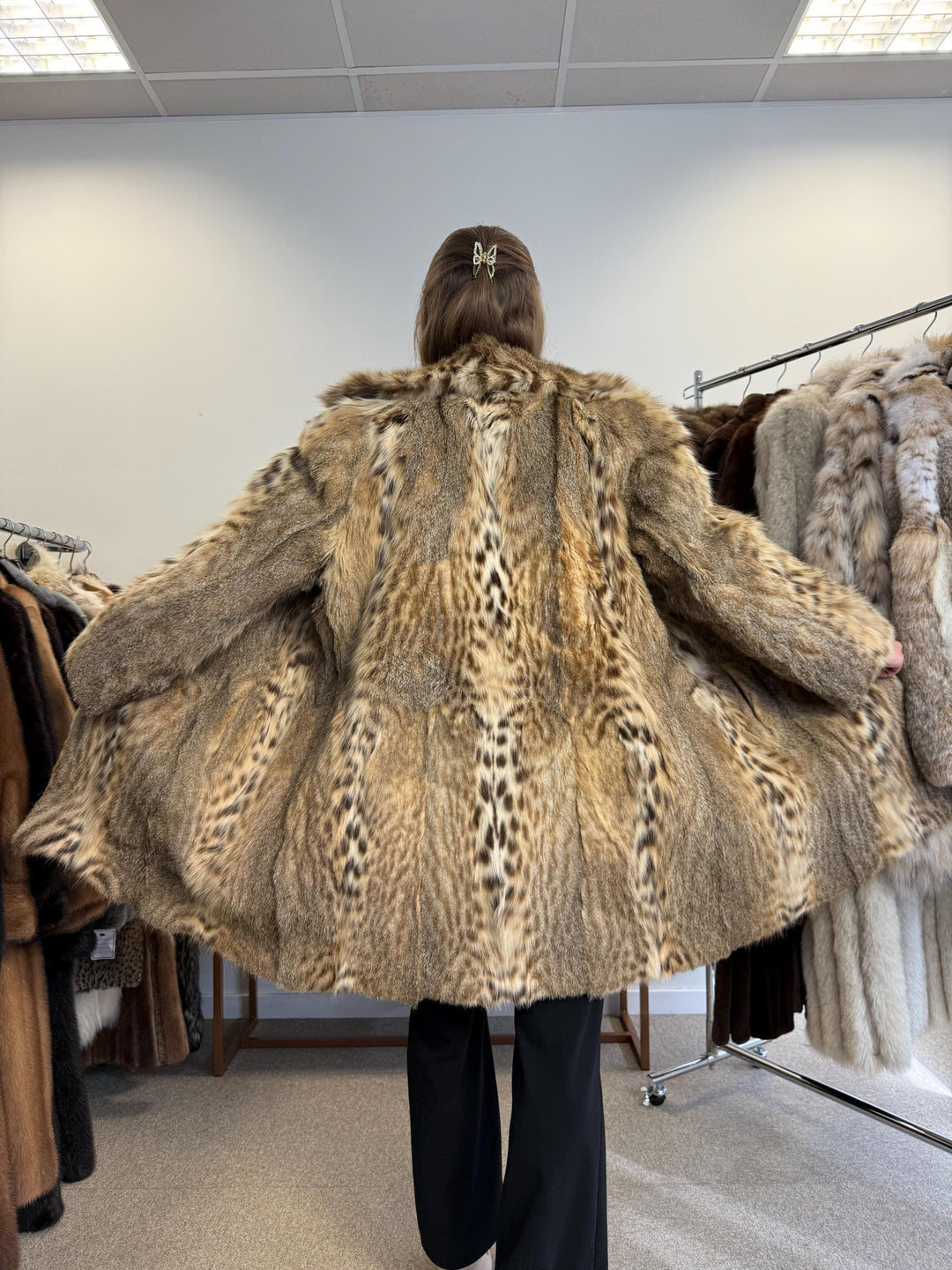 Lynx Fur Coat, XL Size, Vintage Fur Coat, Real Lynx Coat, Lynx Fur, Fur Coat, Real Fur Coat, Lynx Fur Coat, Lynx Coat, Women's Fur Coat
