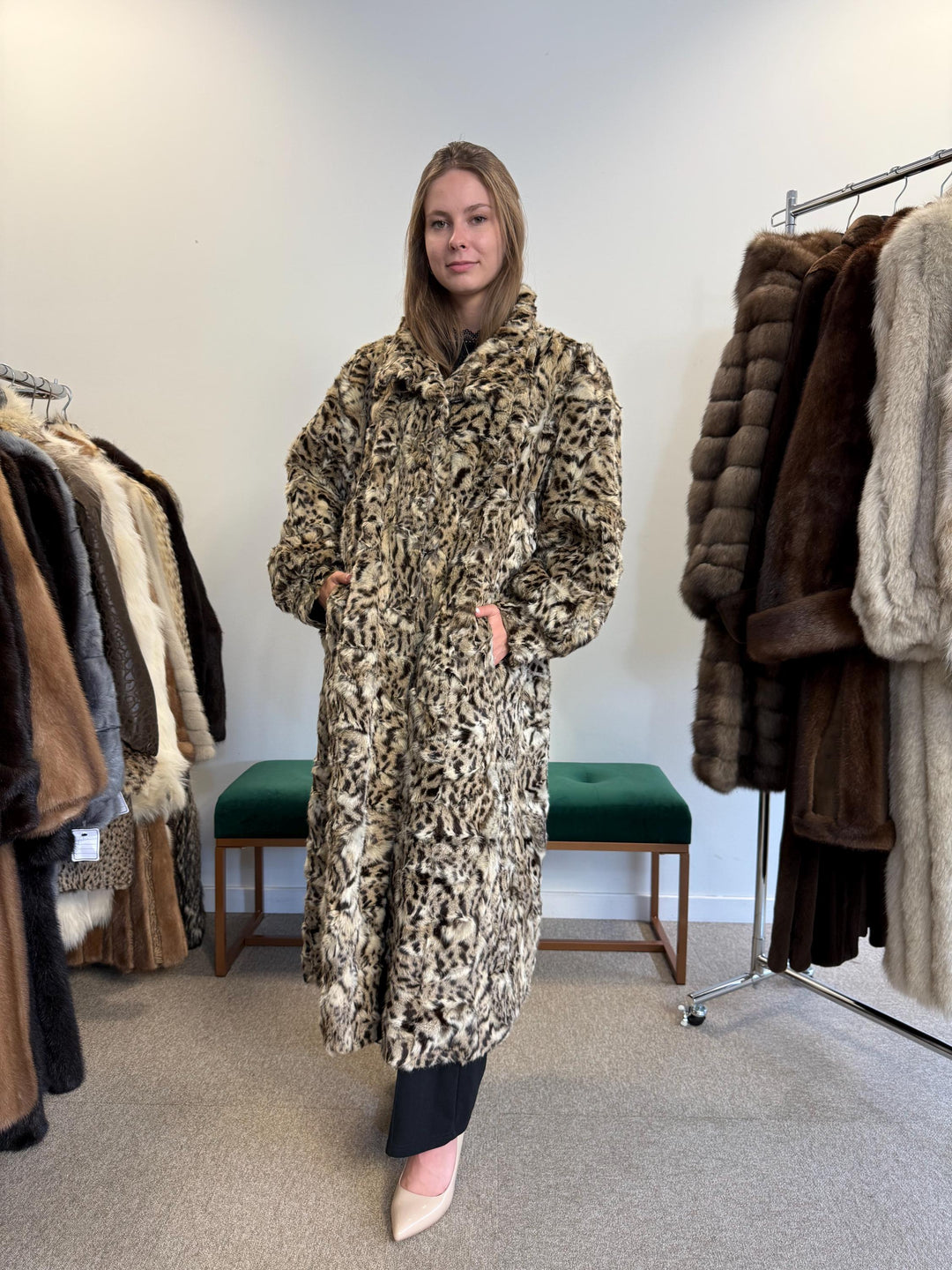 Lynx Fur Coat, XXL Size, Lynx Coat, Women's Fur Coat, Vintage Fur Coat, Real Lynx Coat, Lynx Fur, Long Fur Coat, Real Fur Coat, Lynx Fur