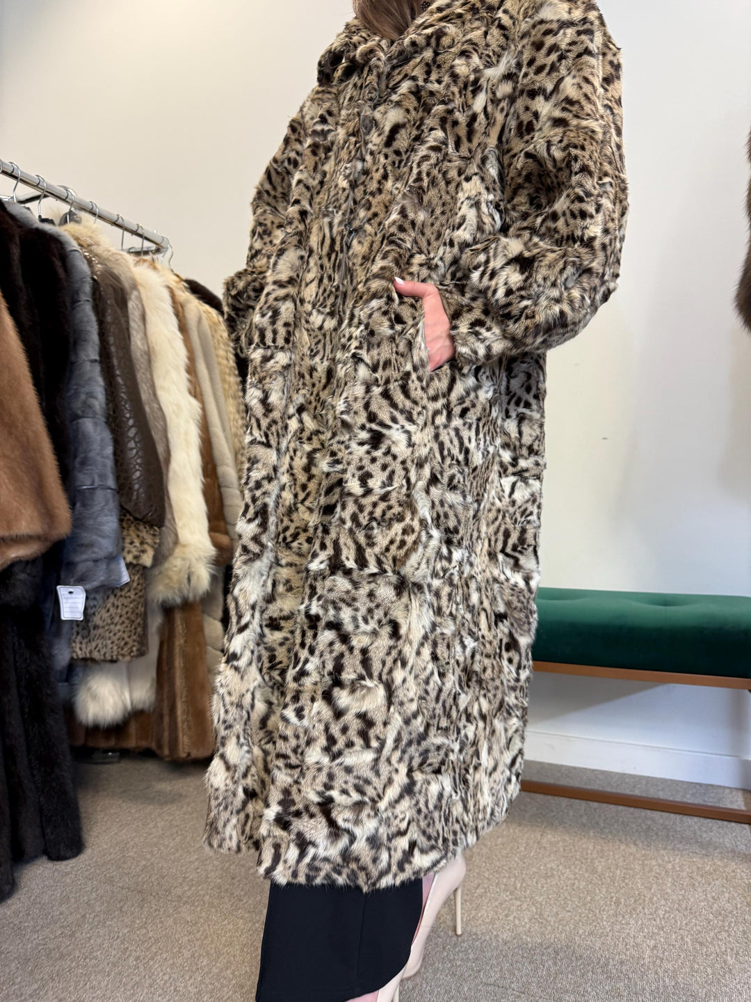 Lynx Fur Coat, XXL Size, Lynx Coat, Women's Fur Coat, Vintage Fur Coat, Real Lynx Coat, Lynx Fur, Long Fur Coat, Real Fur Coat, Lynx Fur