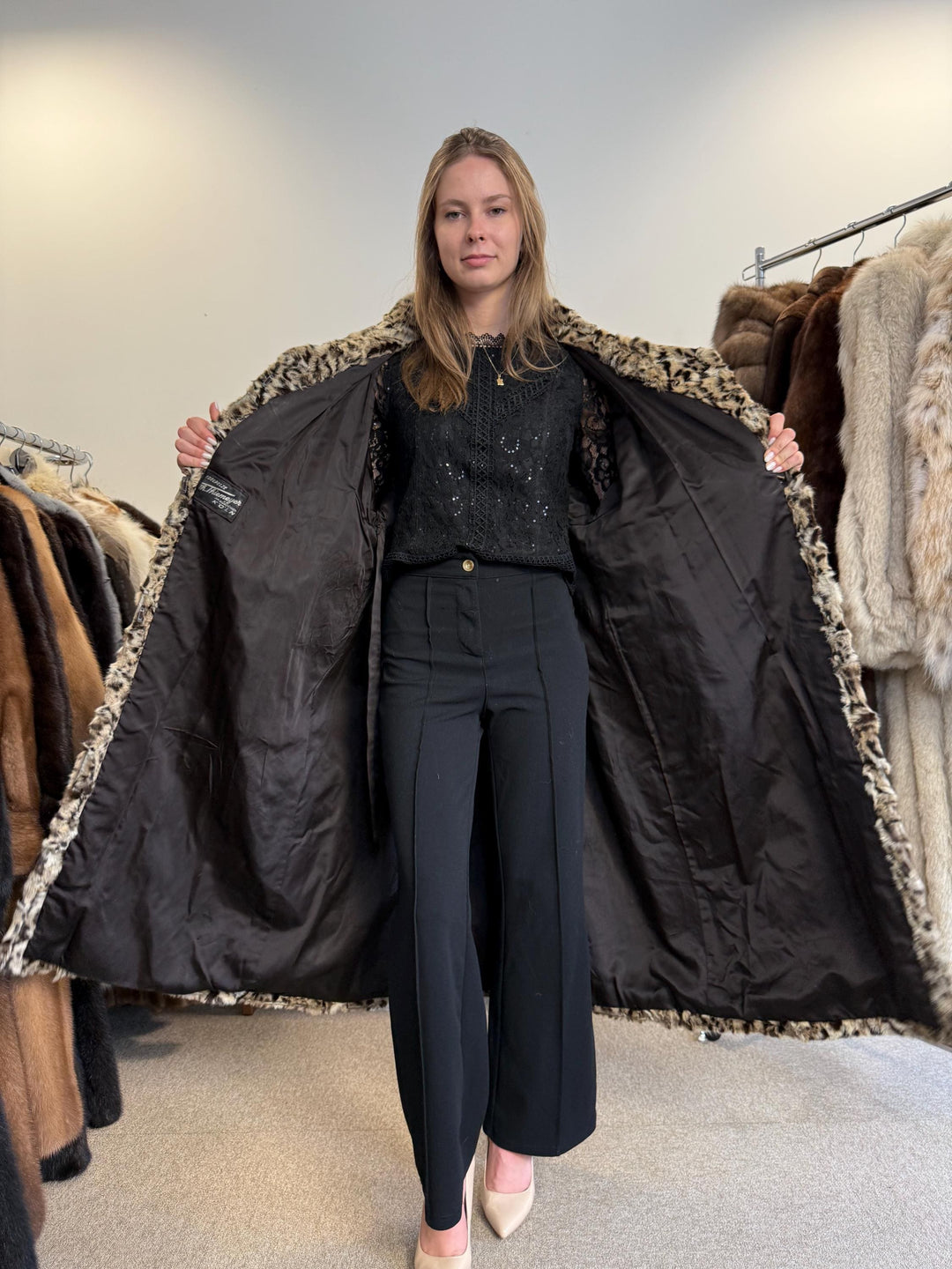 Lynx Fur Coat, XXL Size, Lynx Coat, Women's Fur Coat, Vintage Fur Coat, Real Lynx Coat, Lynx Fur, Long Fur Coat, Real Fur Coat, Lynx Fur