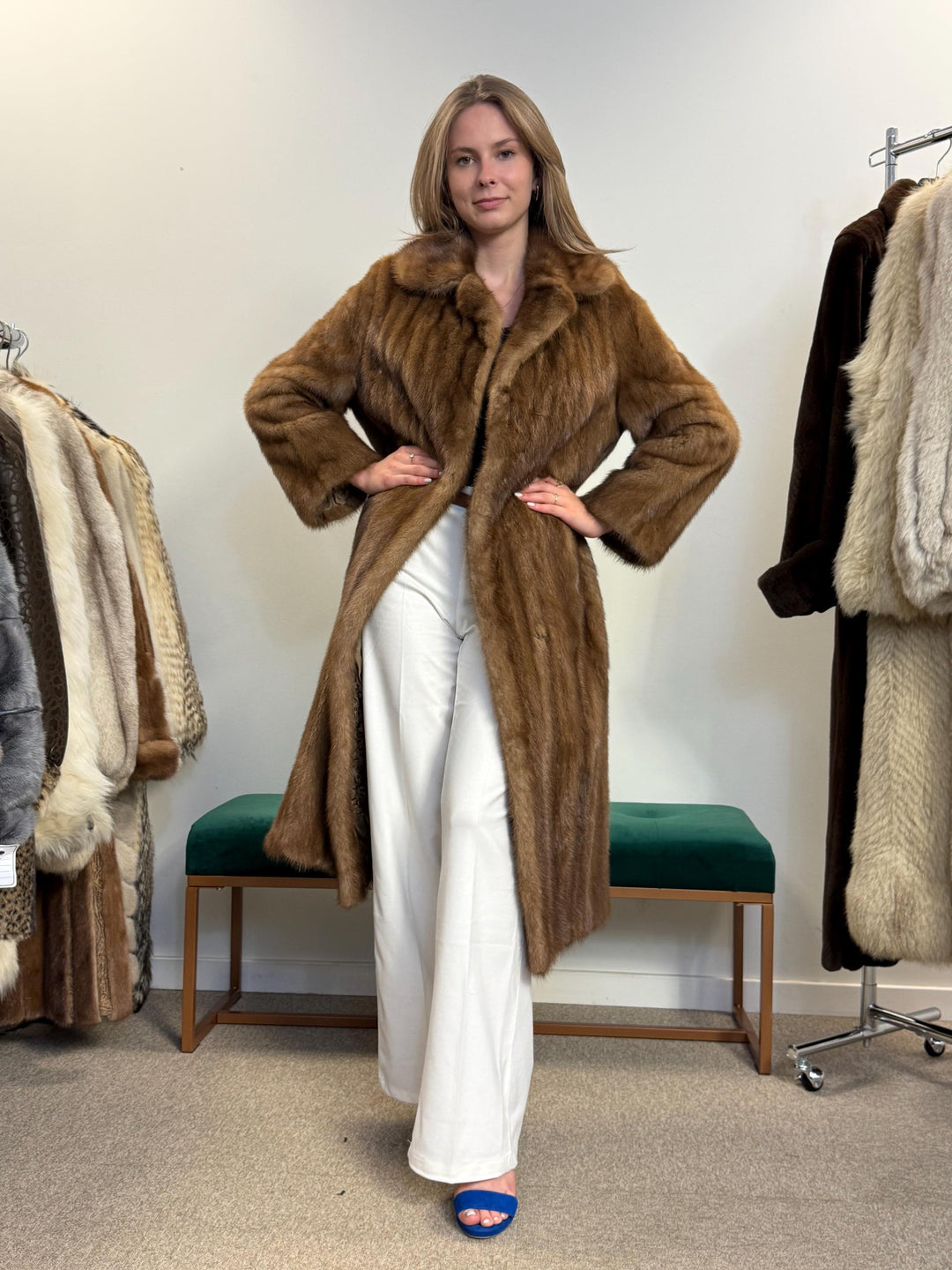 Long Pastel Mink Coat, Large Size, Real Fur Coat, Mink Coat, Brown Mink, Pastel Mink Fur Coat, Women's Fur Coat, Thick Fur Coat, Soft Fur
