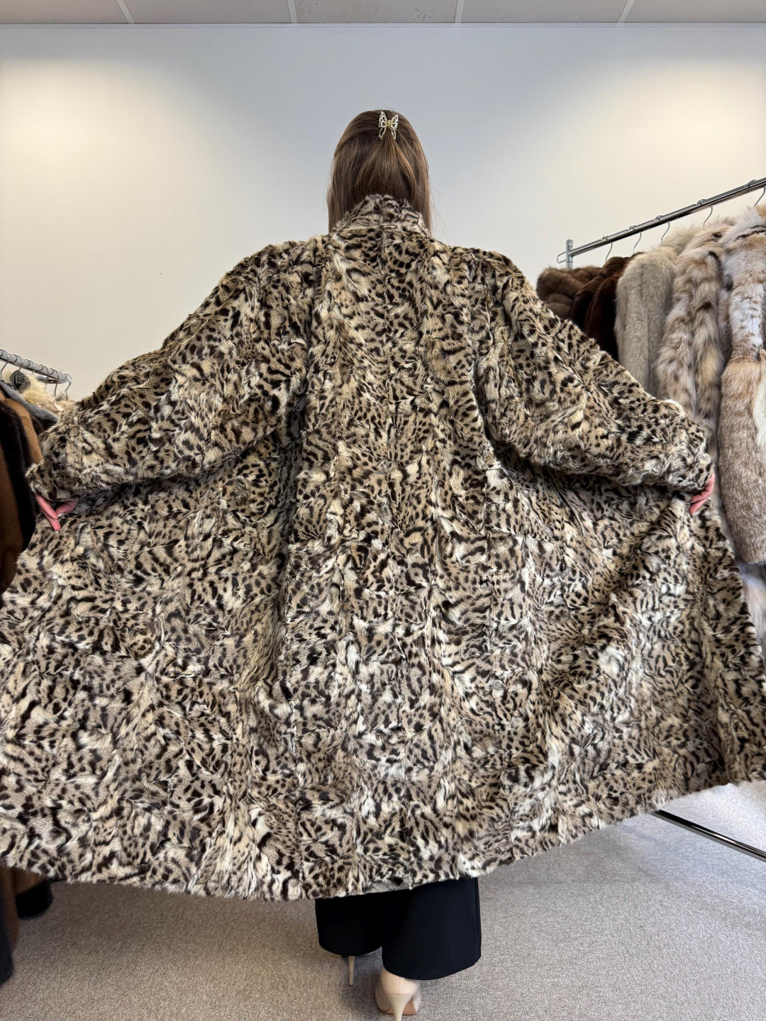 Lynx Fur Coat, XXL Size, Lynx Coat, Women's Fur Coat, Vintage Fur Coat, Real Lynx Coat, Lynx Fur, Long Fur Coat, Real Fur Coat, Lynx Fur