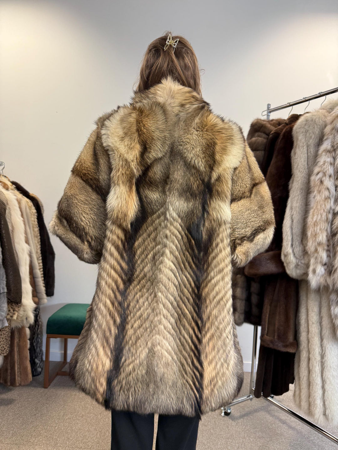 Coyote Fur Coat, Medium Size, Real Fur Coat, Fur Coat, Womens Fur Coat, Real Coyote Fur, Coyote Coat, Vintage Fur Coat, Women's Vintage Coat