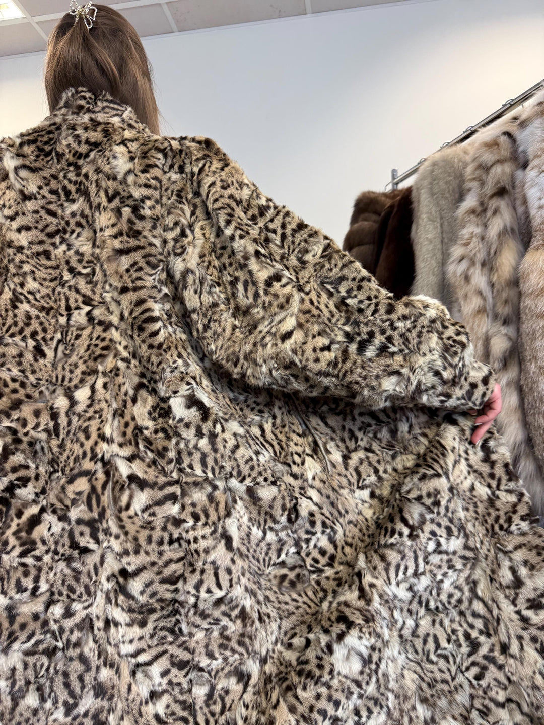 Lynx Fur Coat, XXL Size, Lynx Coat, Women's Fur Coat, Vintage Fur Coat, Real Lynx Coat, Lynx Fur, Long Fur Coat, Real Fur Coat, Lynx Fur