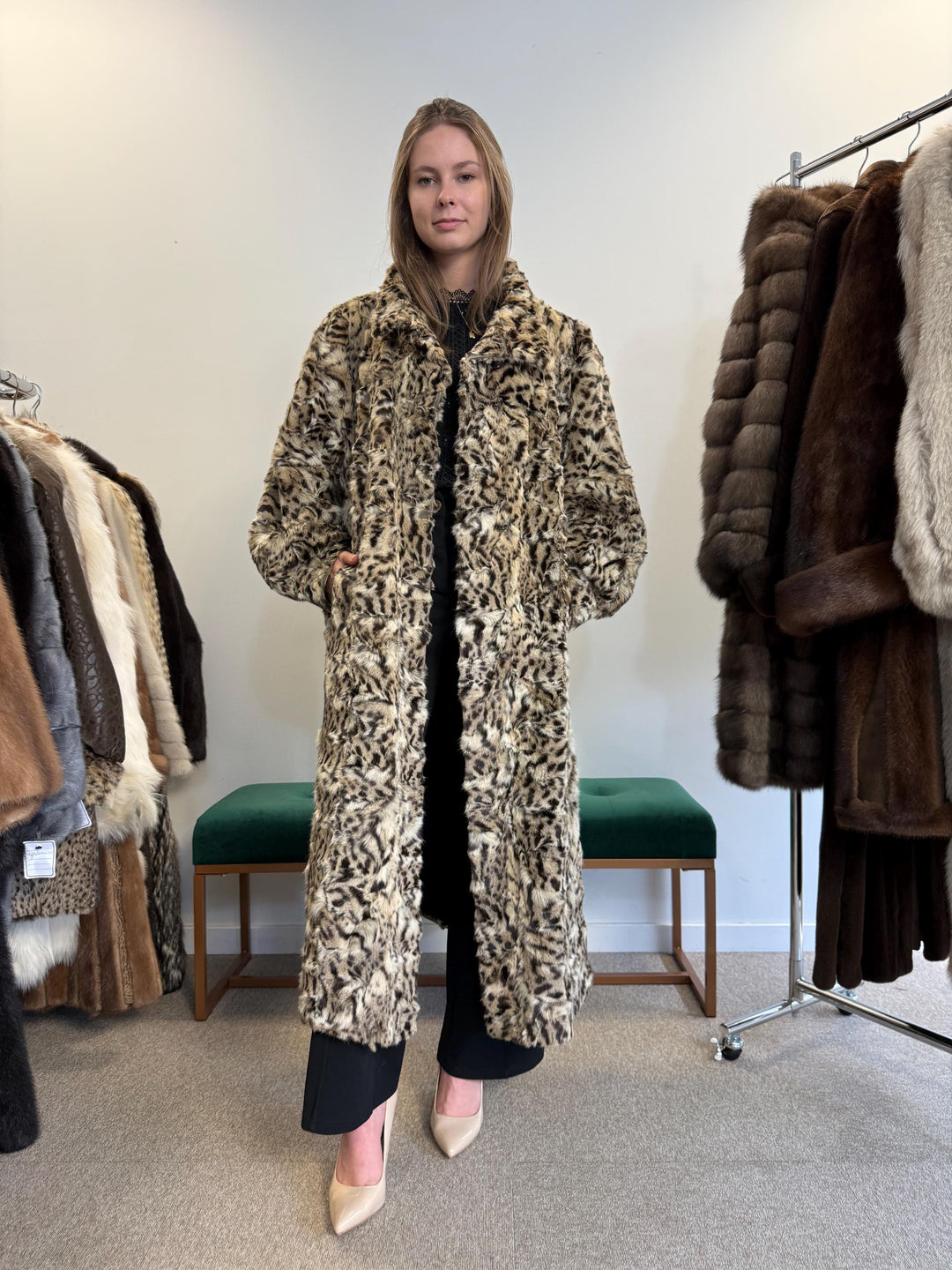 Lynx Fur Coat, XXL Size, Lynx Coat, Women's Fur Coat, Vintage Fur Coat, Real Lynx Coat, Lynx Fur, Long Fur Coat, Real Fur Coat, Lynx Fur