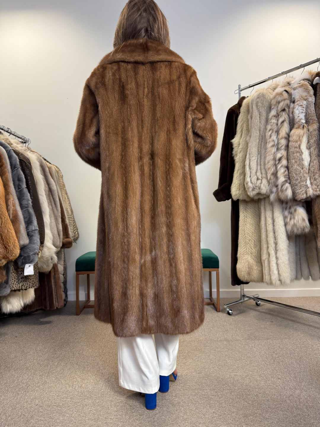 Long Pastel Mink Coat, Large Size, Real Fur Coat, Mink Coat, Brown Mink, Pastel Mink Fur Coat, Women's Fur Coat, Thick Fur Coat, Soft Fur