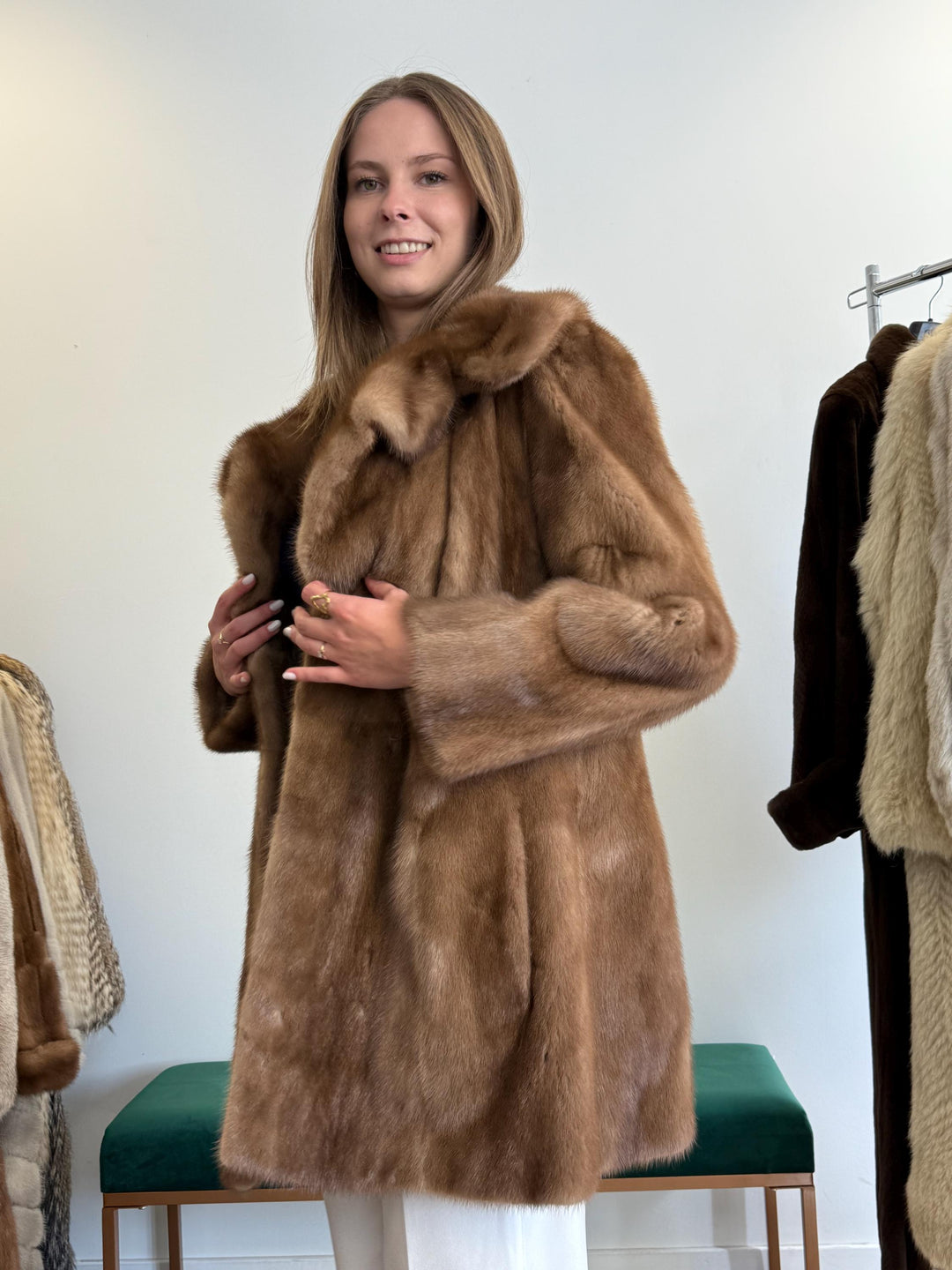Medium Pastel Mink Jacket, Mink Fur Jacket, Pastel Mink Jacket, Women's Fur Coat, Vintage Fur Coat, Real Fur Jacket, Real Mink Fur Jacket
