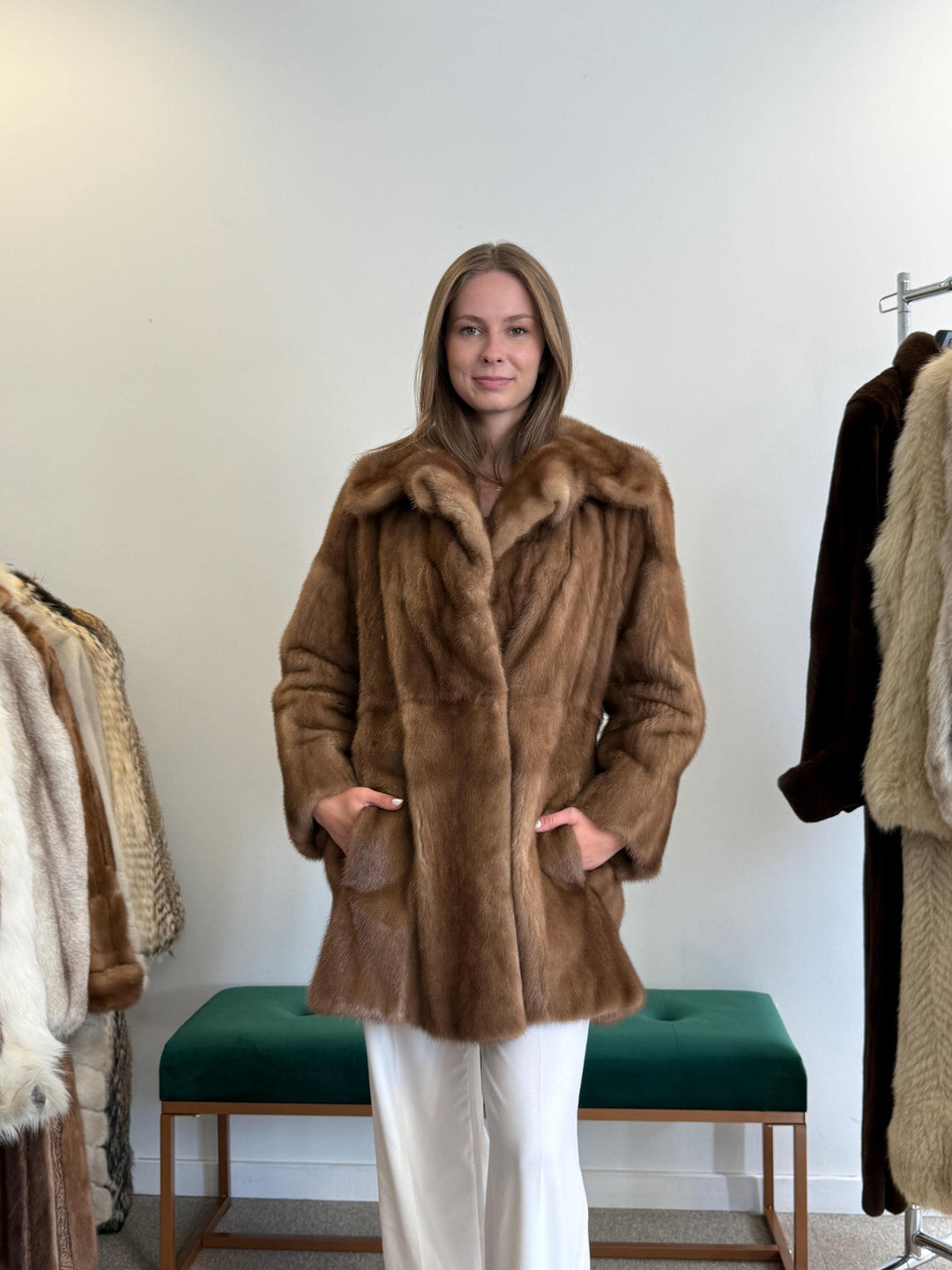 Medium Pastel Mink Jacket, Mink Fur Jacket, Pastel Mink Jacket, Women's Fur Coat, Vintage Fur Coat, Real Fur Jacket, Real Mink Fur Jacket