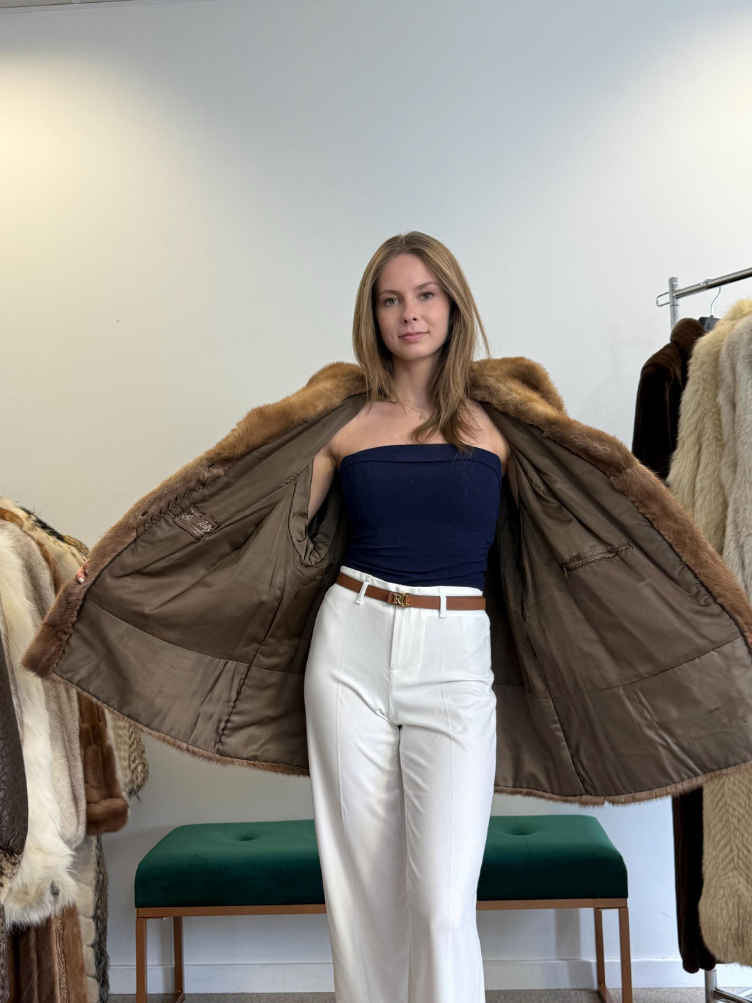 Light Pastel Mink Jacket, XXL Size, Mink Fur Jacket, Brown Mink Jacket, Women's Fur Jacket, Vintage Fur Coat, Real Fur Jacket, Pastel Mink