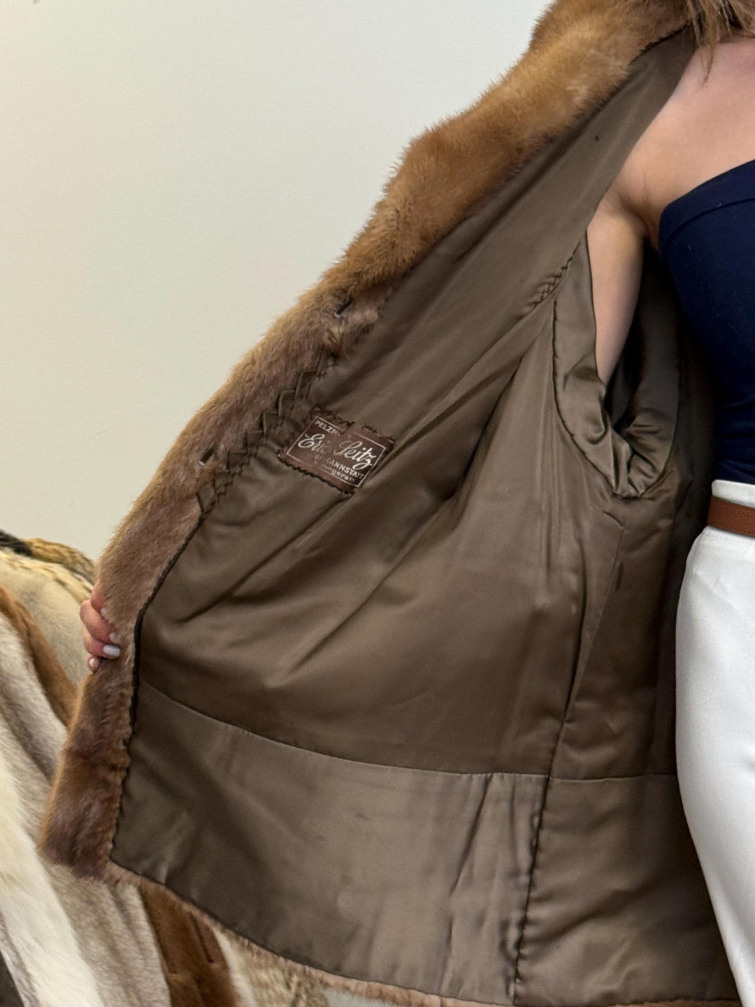 Light Pastel Mink Jacket, XXL Size, Mink Fur Jacket, Brown Mink Jacket, Women's Fur Jacket, Vintage Fur Coat, Real Fur Jacket, Pastel Mink