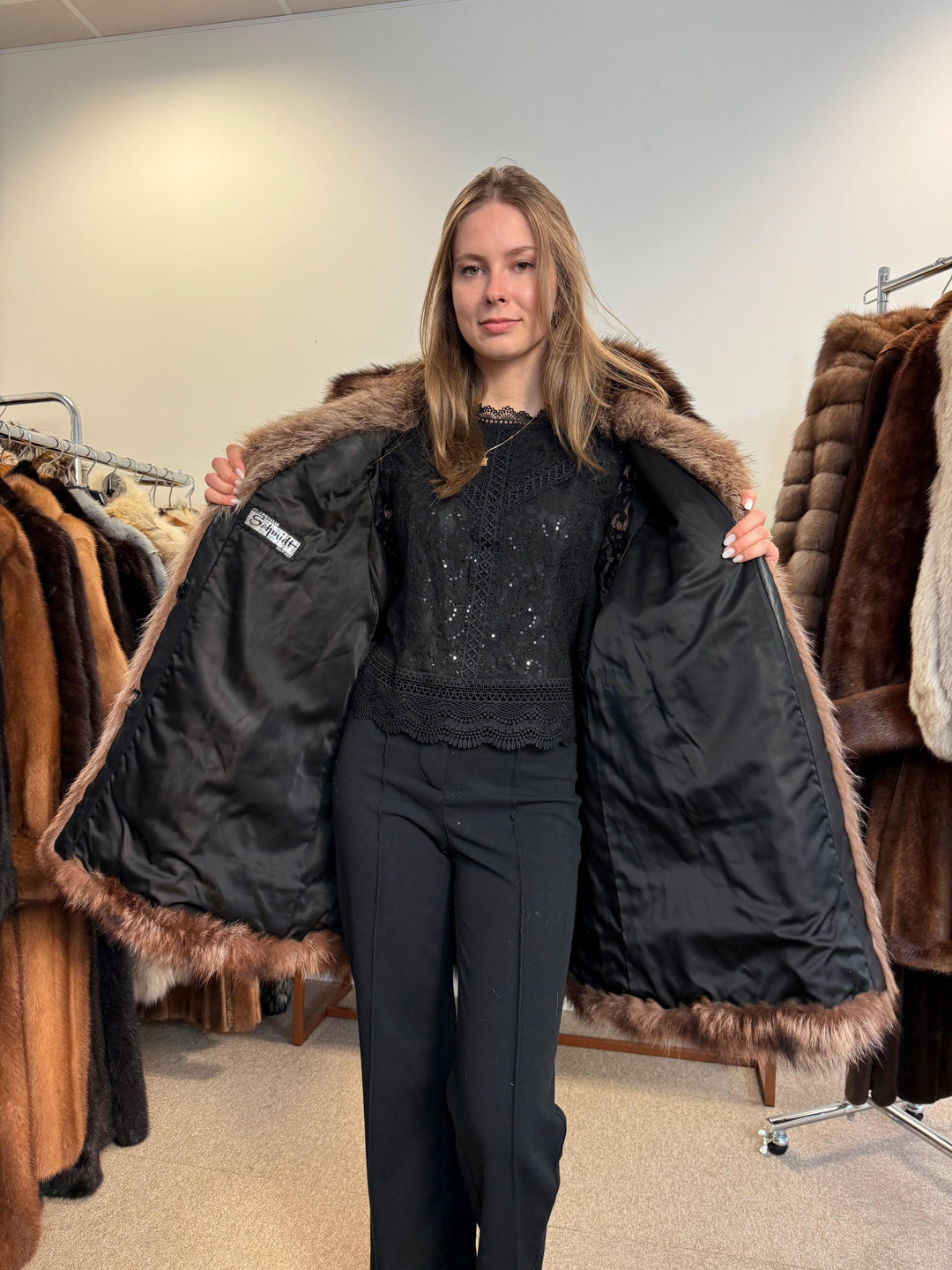 Raccoon Fur Coat, XL Size, Real Fur Coat, Raccoon Coat, Brown Raccoon Coat, Vintage Fur Coat, Soft Fur Coat, Women's coat, Real Raccoon Fur