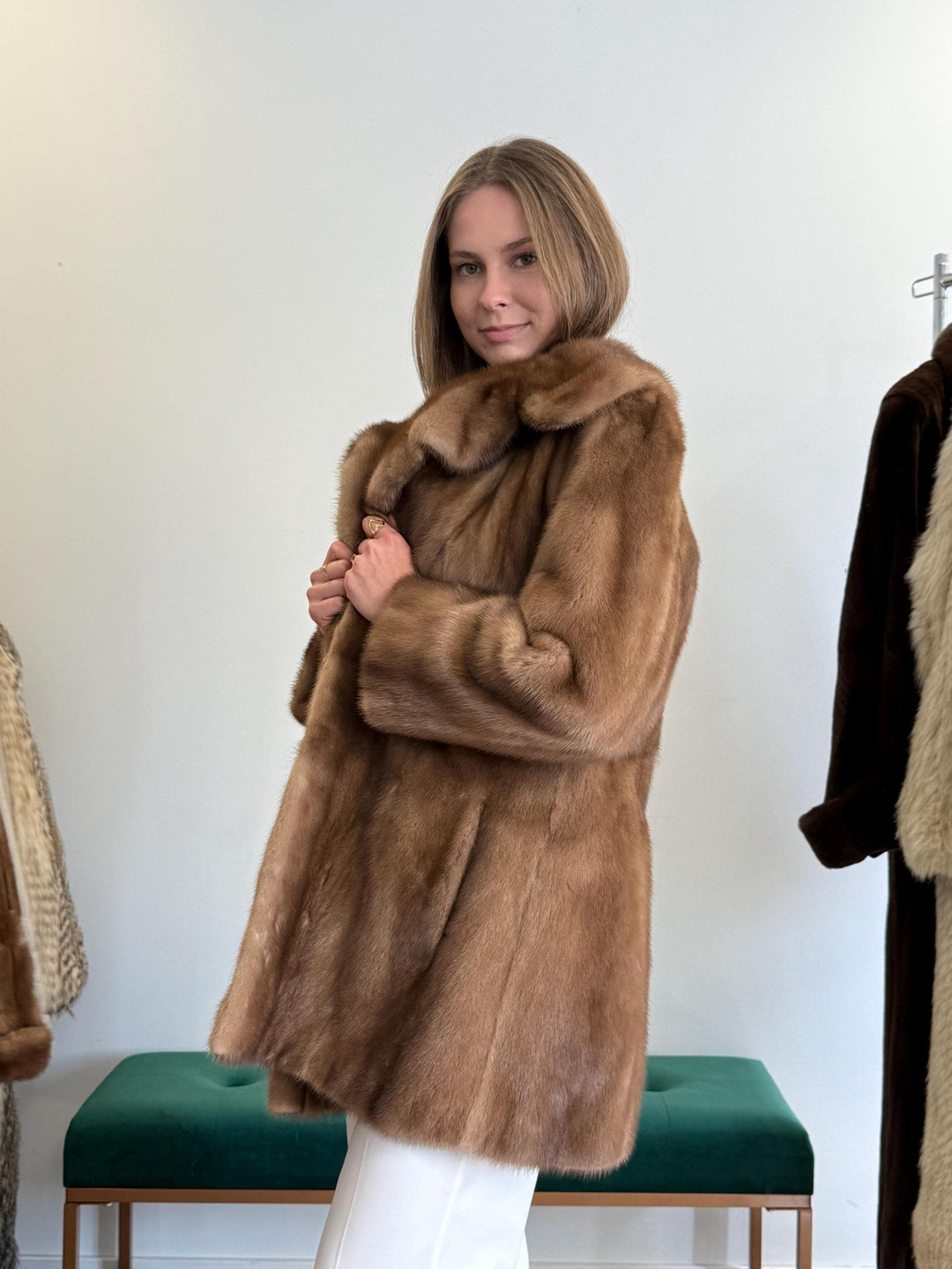 Medium Pastel Mink Jacket, Mink Fur Jacket, Pastel Mink Jacket, Women's Fur Coat, Vintage Fur Coat, Real Fur Jacket, Real Mink Fur Jacket