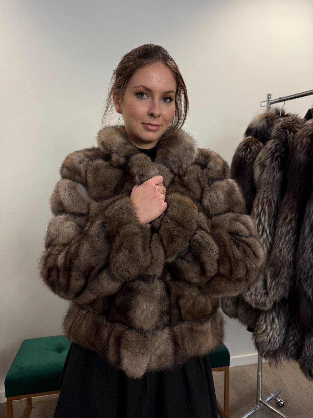 Handmade Sable Fur Jacket - Medium Size, Crafted with Premium Sable  Fur Pieces for a Unique and Luxurious Fashion Statement, Sable Fur
