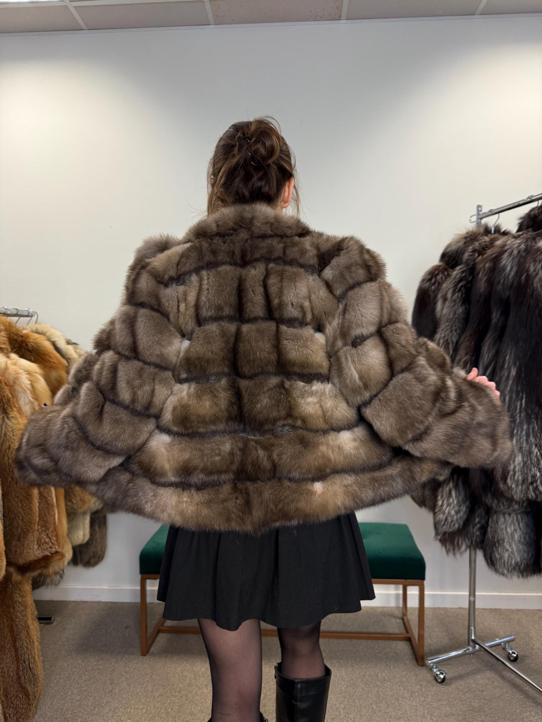 Handmade Sable Fur Jacket - Medium Size, Crafted with Premium Sable  Fur Pieces for a Unique and Luxurious Fashion Statement, Sable Fur