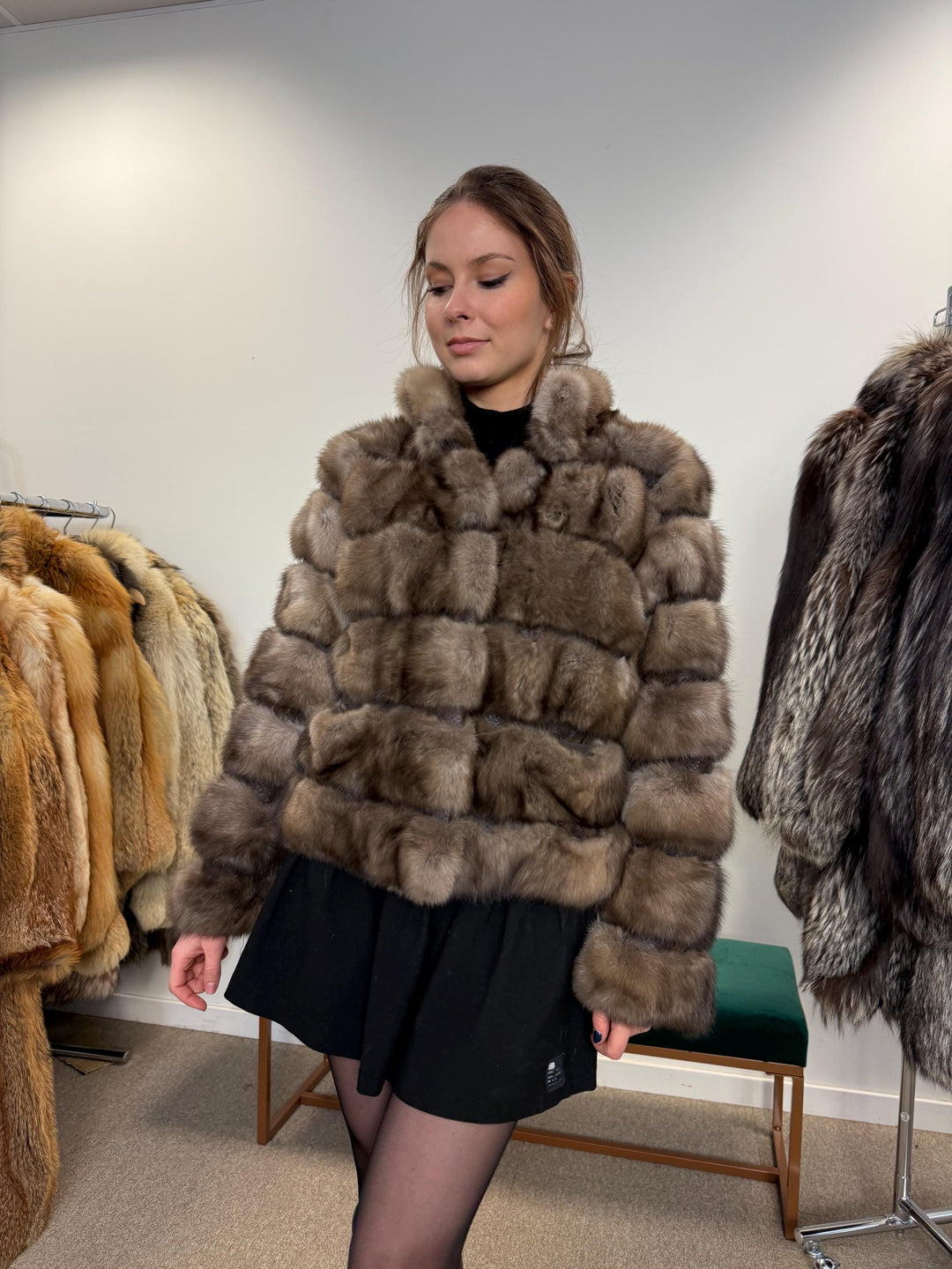 Handmade Sable Fur Jacket - Medium Size, Crafted with Premium Sable  Fur Pieces for a Unique and Luxurious Fashion Statement, Sable Fur