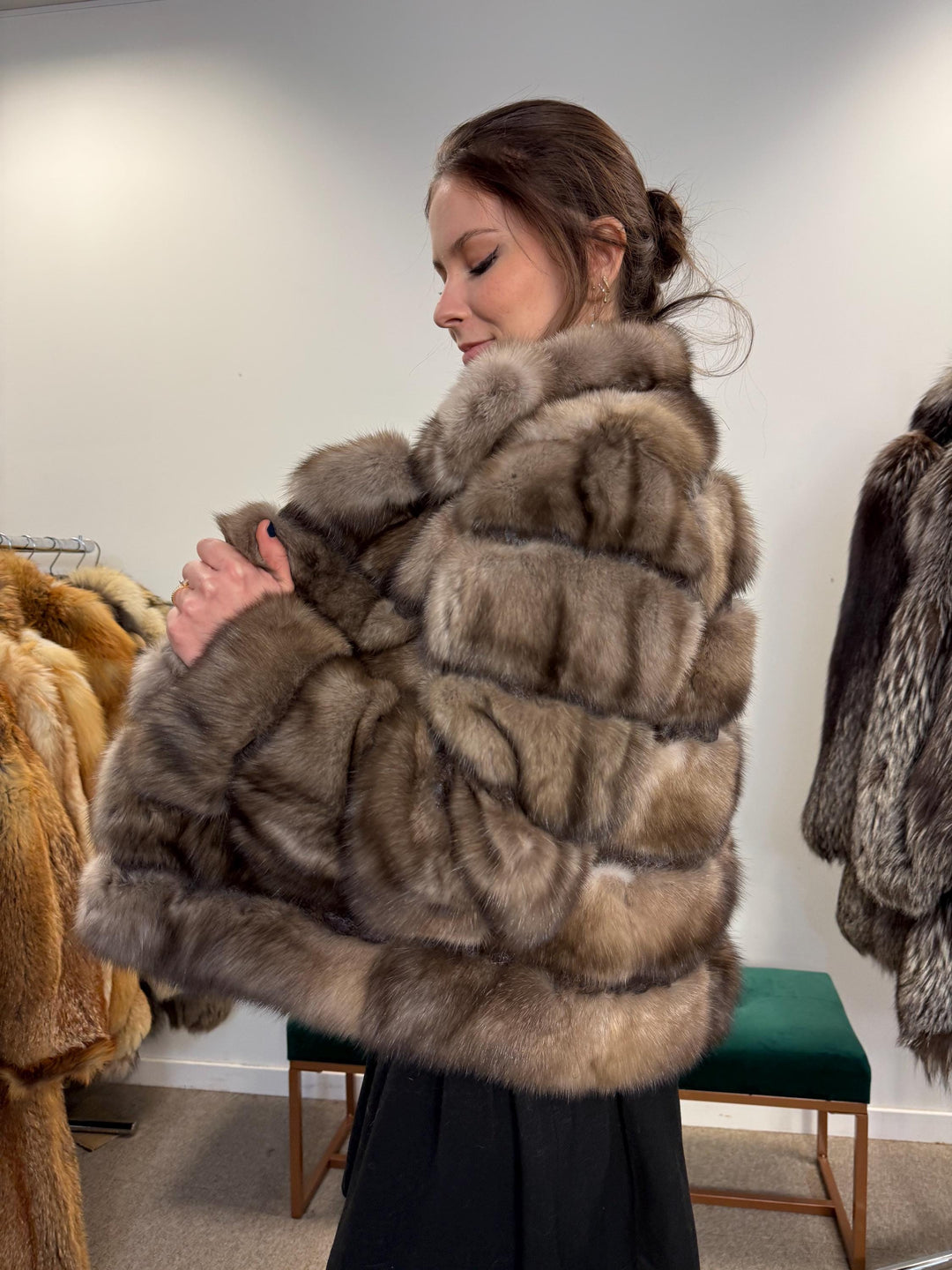 Handmade Sable Fur Jacket - Medium Size, Crafted with Premium Sable  Fur Pieces for a Unique and Luxurious Fashion Statement, Sable Fur